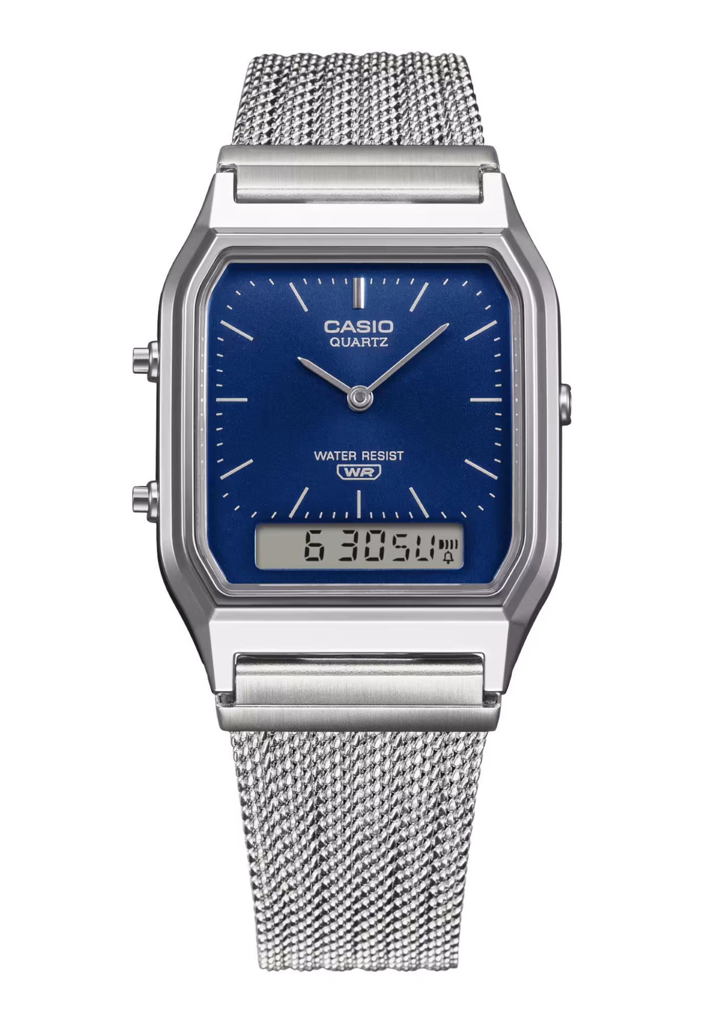 CASIO 卡西歐 AQ-230EM-2A 藍色 復古方形腕錶