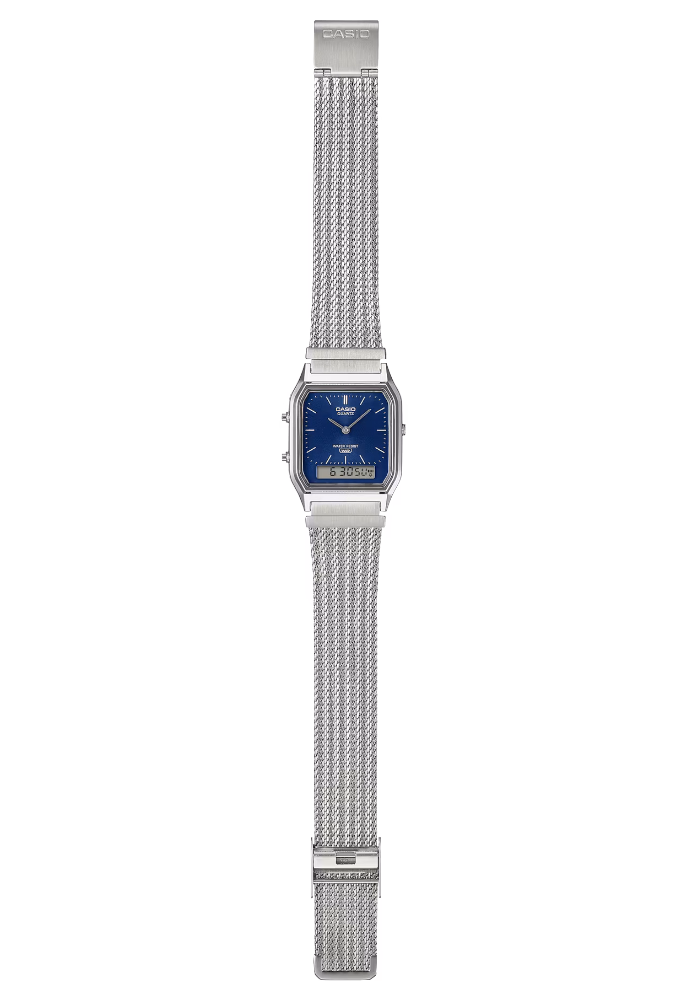 CASIO 卡西歐 AQ-230EM-2A 藍色 復古方形腕錶：圖片 4
