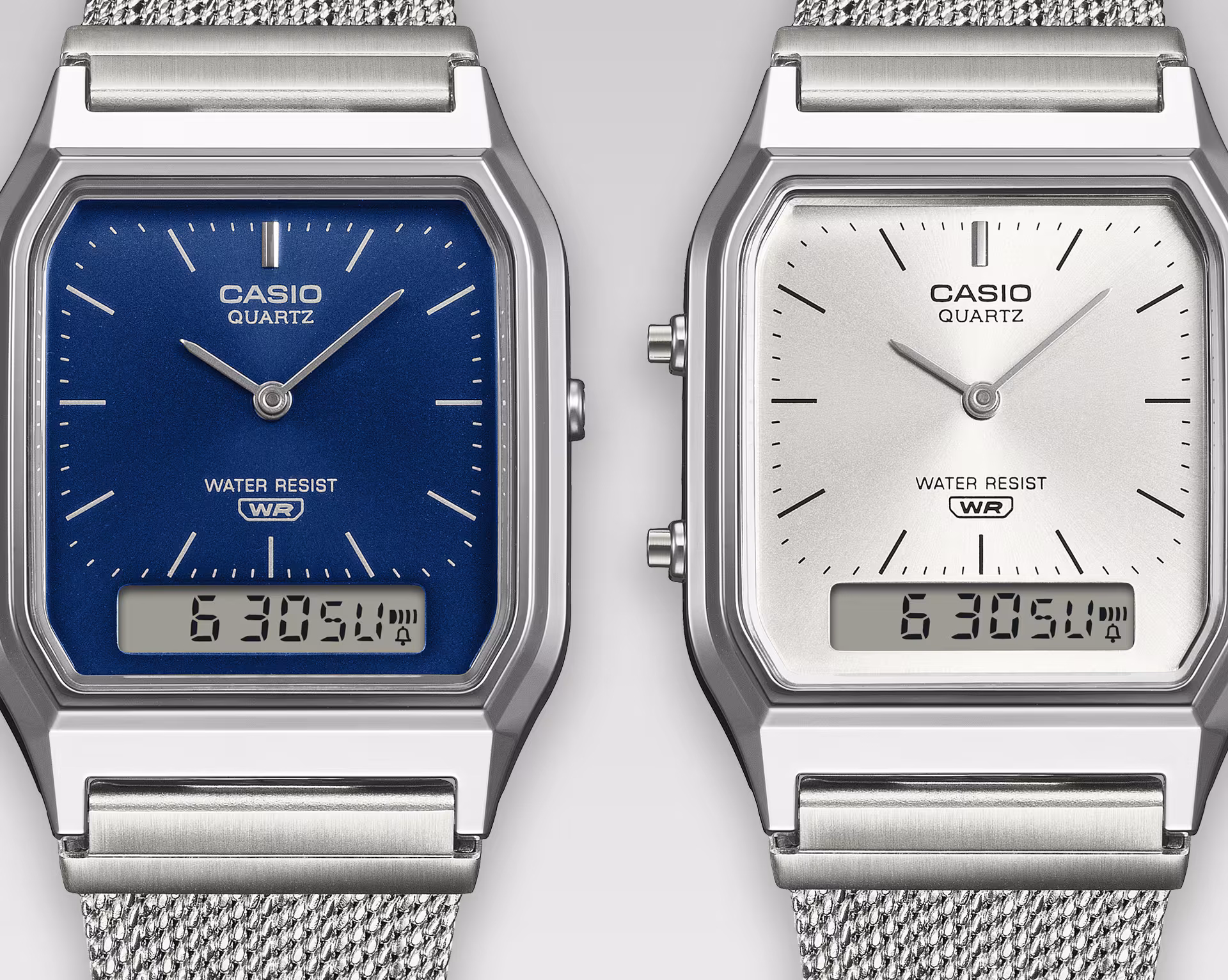 CASIO 卡西歐 AQ-230EM-7A 白色 復古方形腕錶