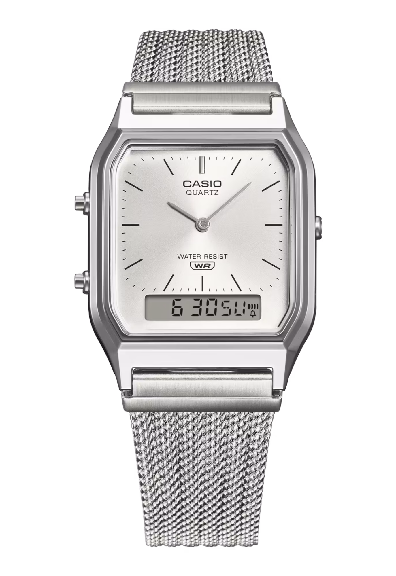 CASIO 卡西歐 AQ-230EM-7A 白色 復古方形腕錶