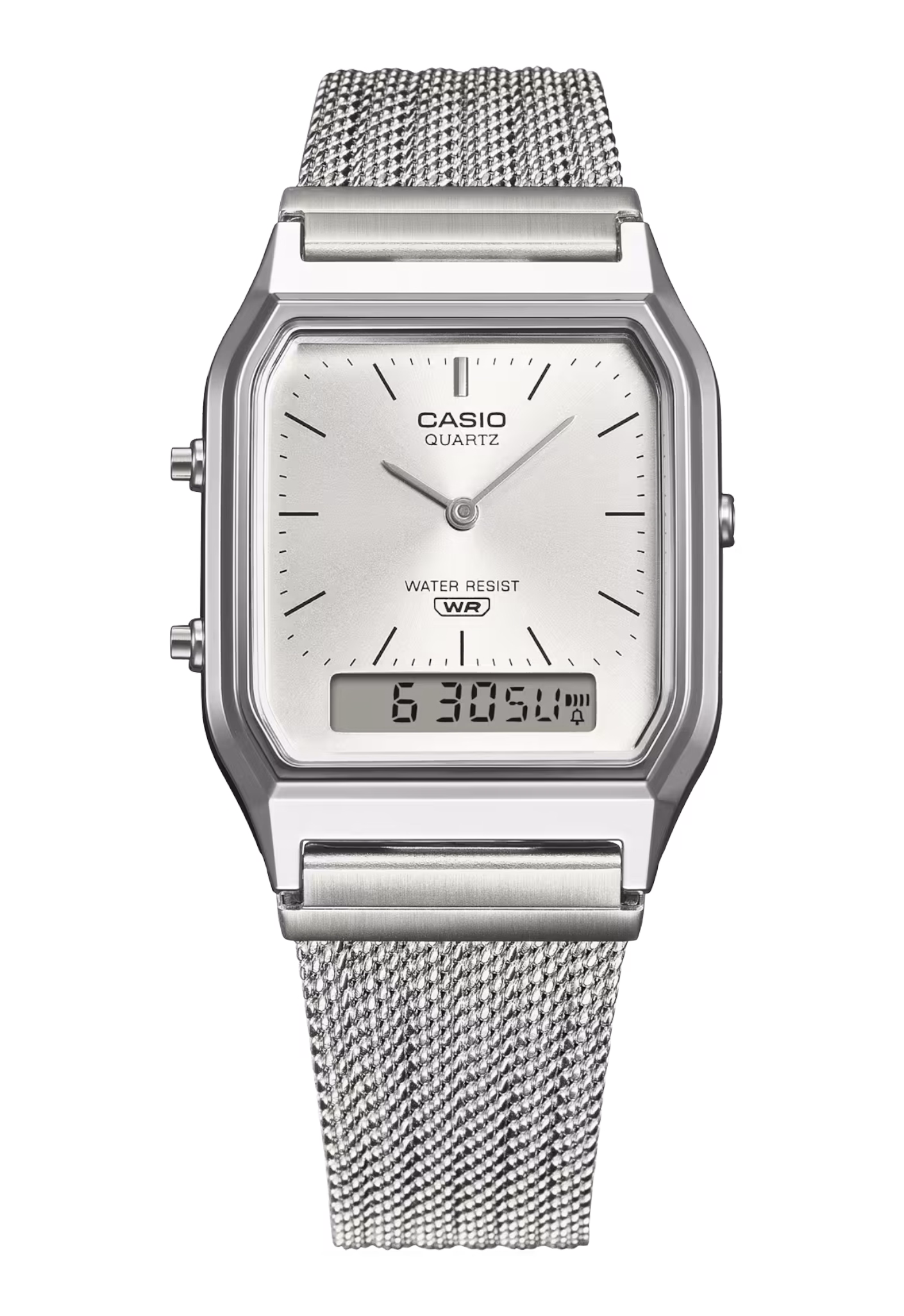 CASIO 卡西歐 AQ-230EM-7A 白色 復古方形腕錶：圖片 2