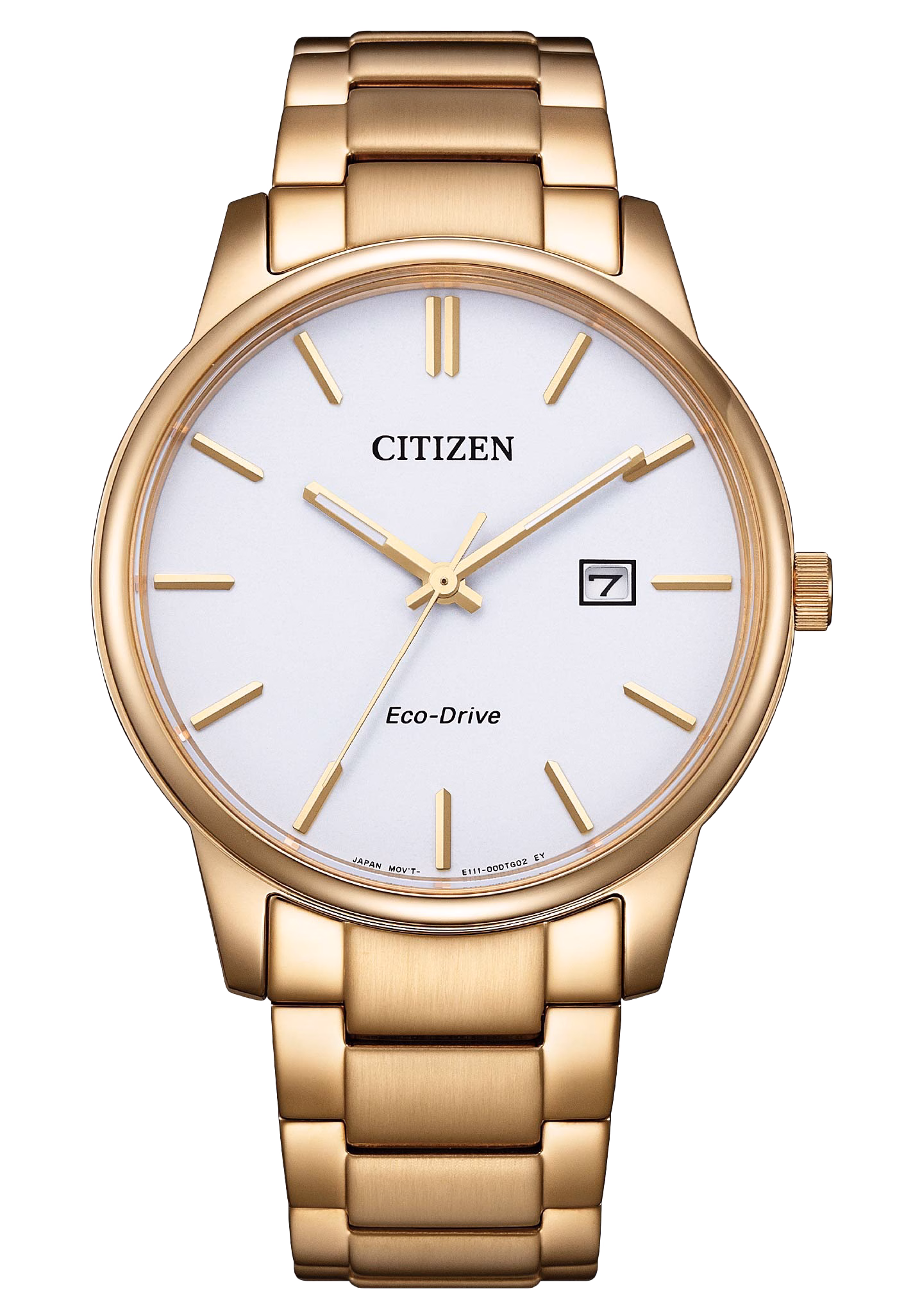 CITIZEN 星辰 Eco-Drive 簡約三針情侶對錶男錶 玫瑰金 BM6973-97A：圖片 1