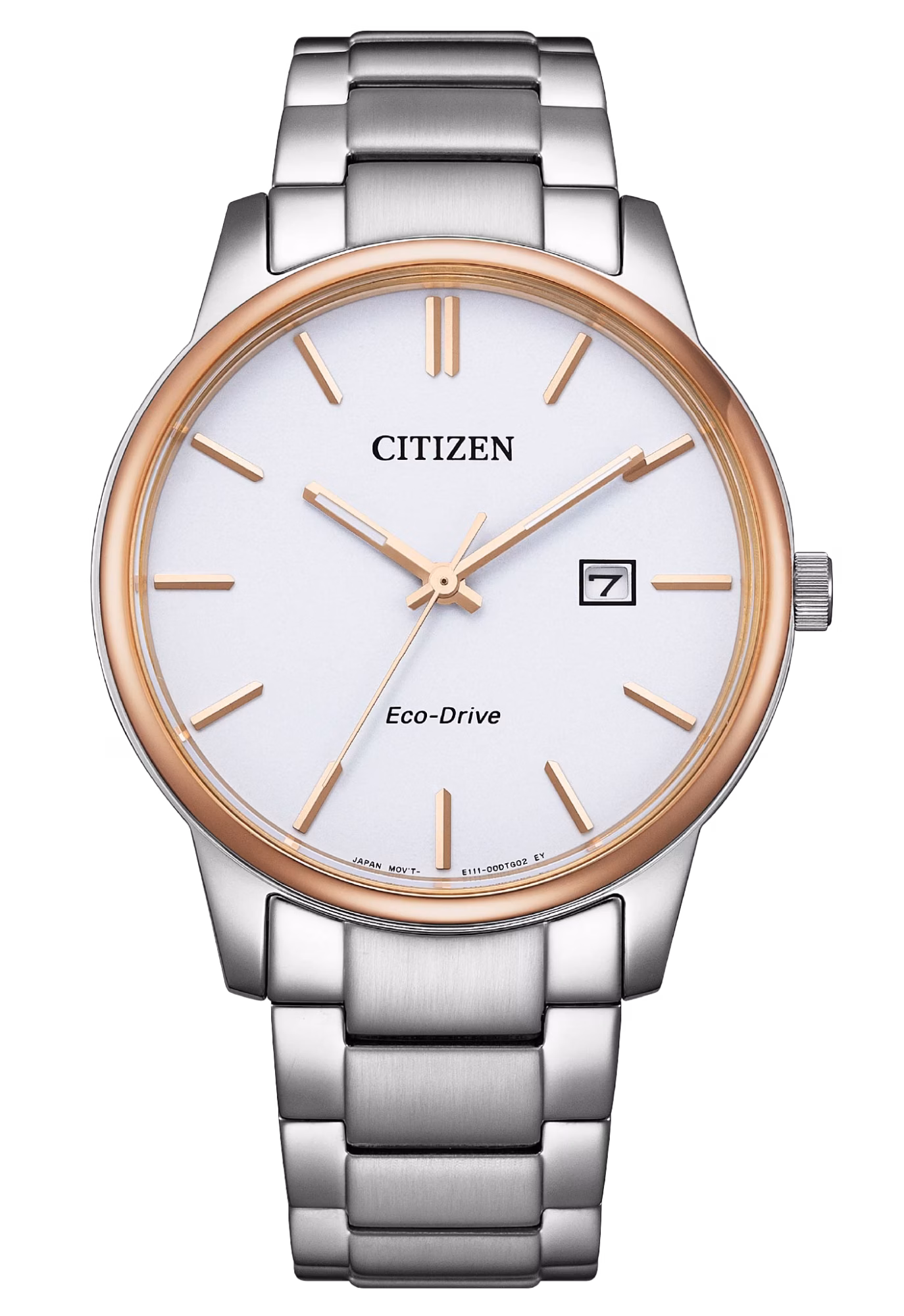 CITIZEN 星辰 Eco-Drive 簡約三針情侶對錶男錶 白金 BM6979-91A