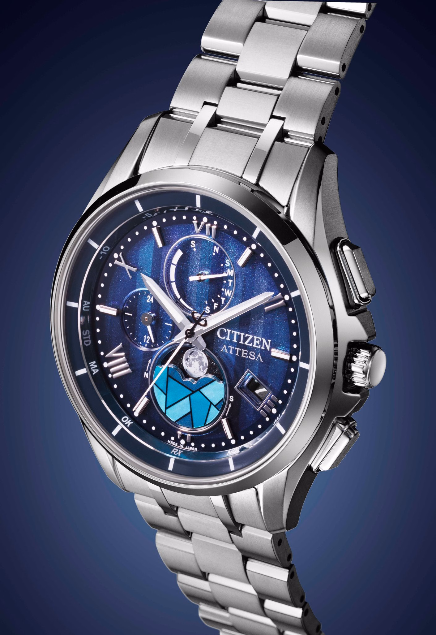 CITIZEN 星辰 ATTESA DEAR Collection 限量款 冬日琉光 鈦金屬光動能電波錶 BY1000-51L：圖片 4