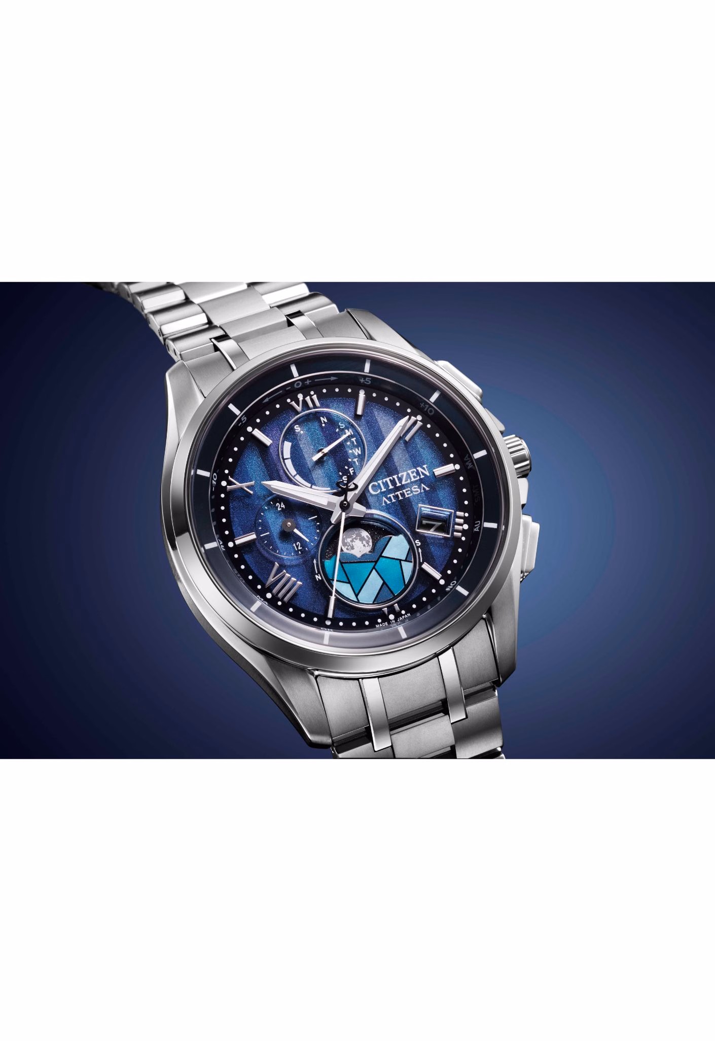 CITIZEN 星辰 ATTESA DEAR Collection 限量款 冬日琉光 鈦金屬光動能電波錶 BY1000-51L：圖片 5