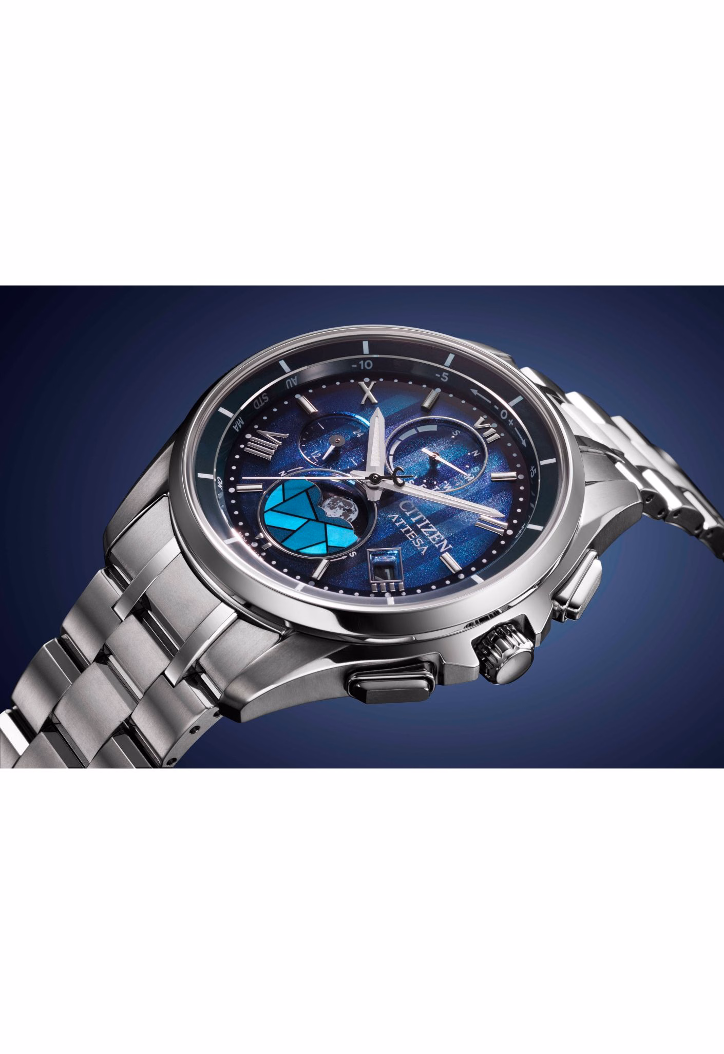 CITIZEN 星辰 ATTESA DEAR Collection 限量款 冬日琉光 鈦金屬光動能電波錶 BY1000-51L：圖片 6