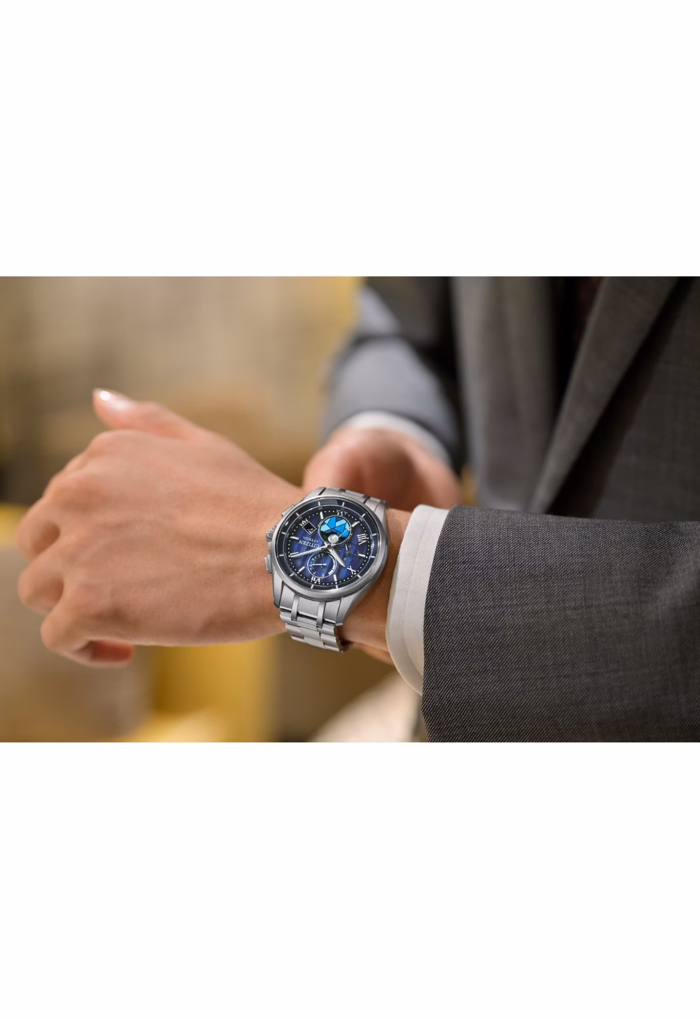 CITIZEN 星辰 ATTESA DEAR Collection 限量款 冬日琉光 鈦金屬光動能電波錶 BY1000-51L