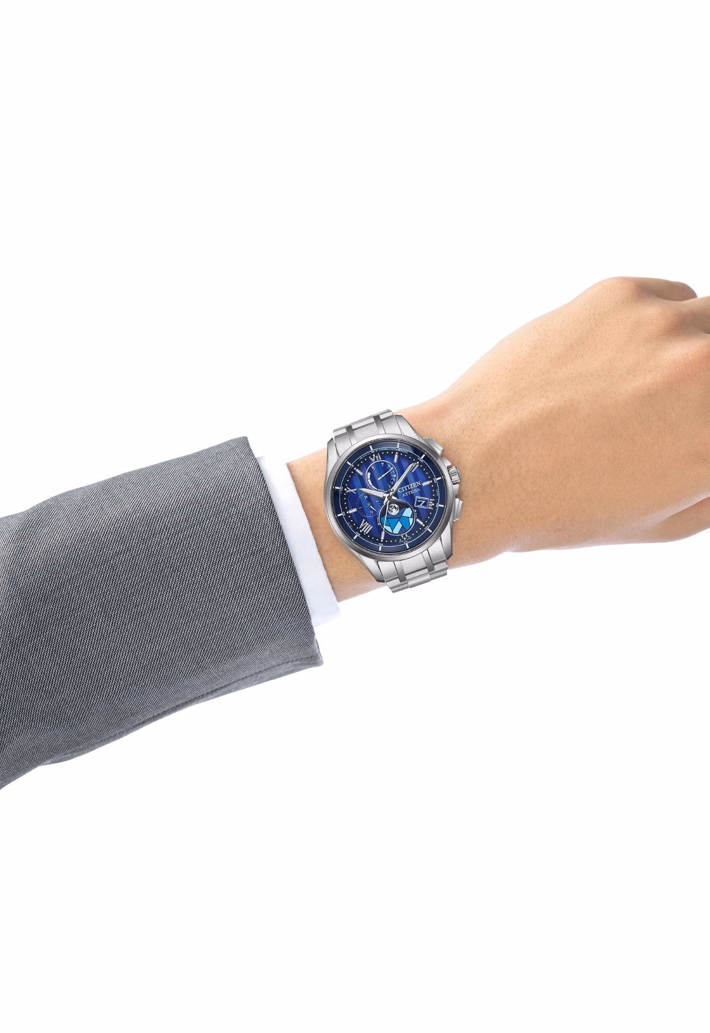 CITIZEN 星辰 ATTESA DEAR Collection 限量款 冬日琉光 鈦金屬光動能電波錶 BY1000-51L：圖片 7