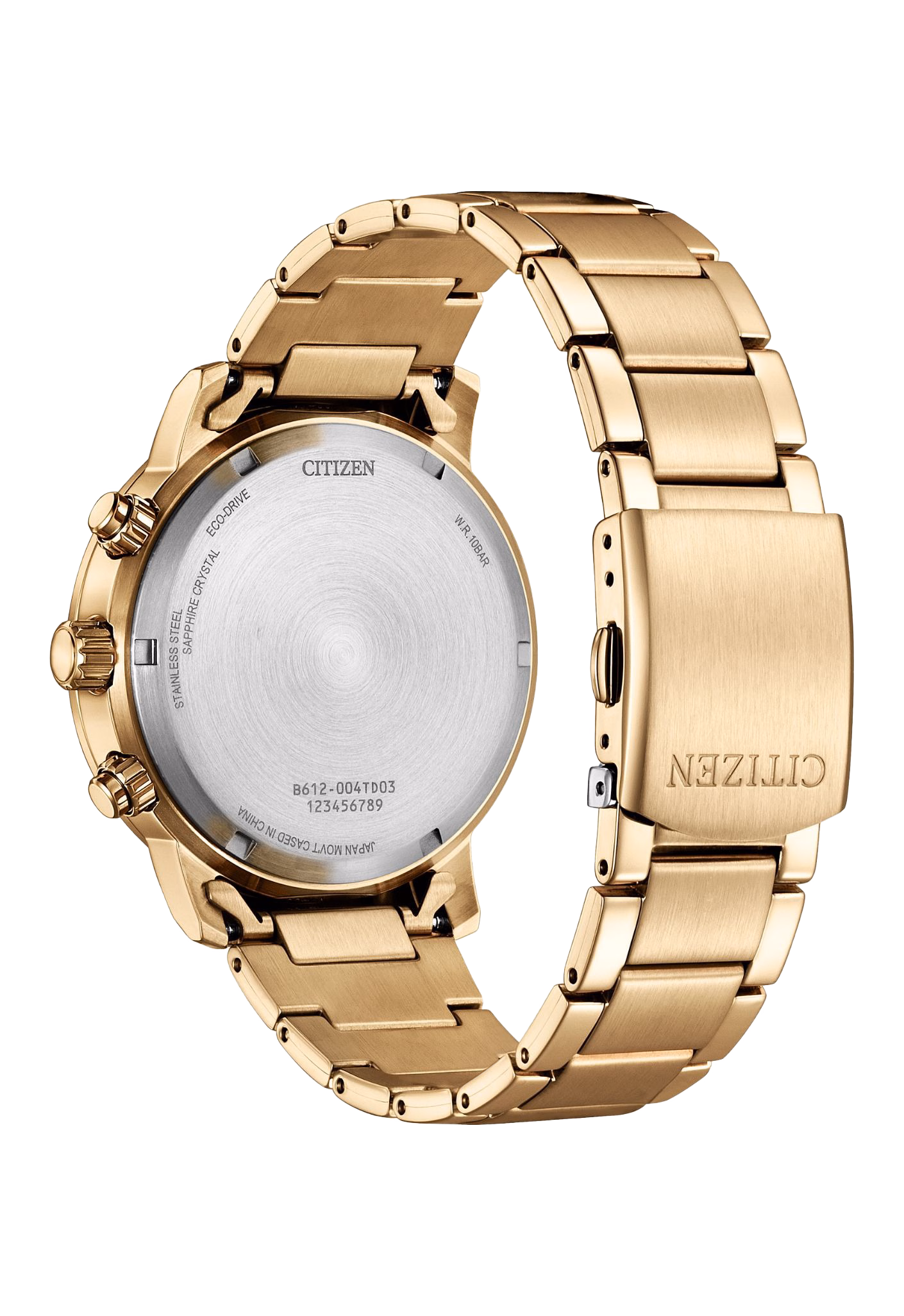 CITIZEN 星辰 Chronograph 金色 三眼計時光動能男錶 CA0843-89L：圖片 2