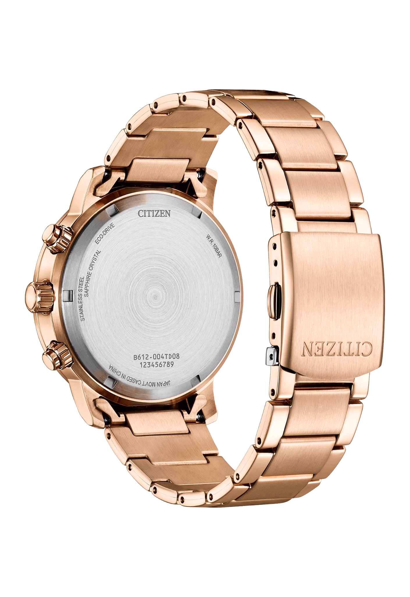 CITIZEN 星辰 Chronograph 玫瑰金 三眼計時光動能男錶 CA0848-85E：圖片 2