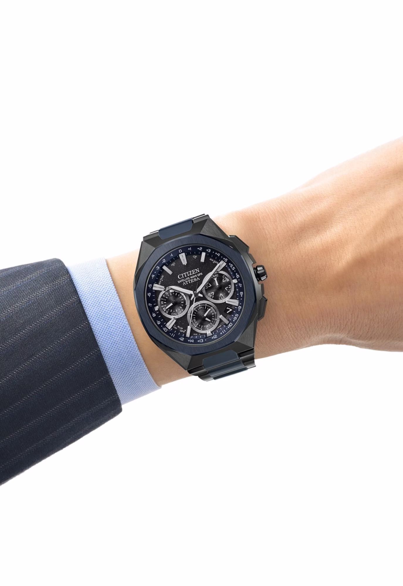 CITIZEN 星辰 ATTESA Blue Universe Collection 限量款 GPS衛星對時腕錶 CC4106-74E