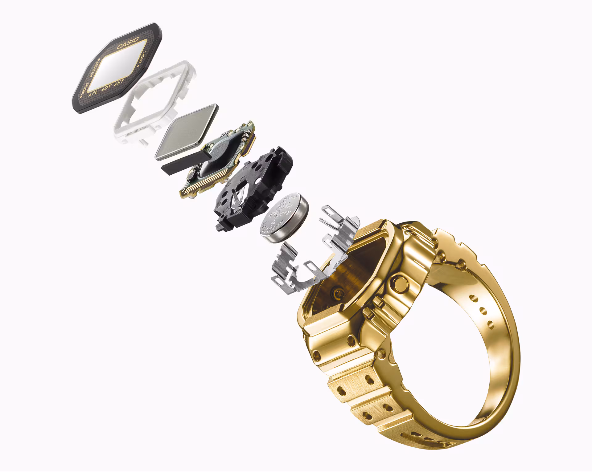 CASIO 卡西歐 CRW-001G-9 金色 戒指錶