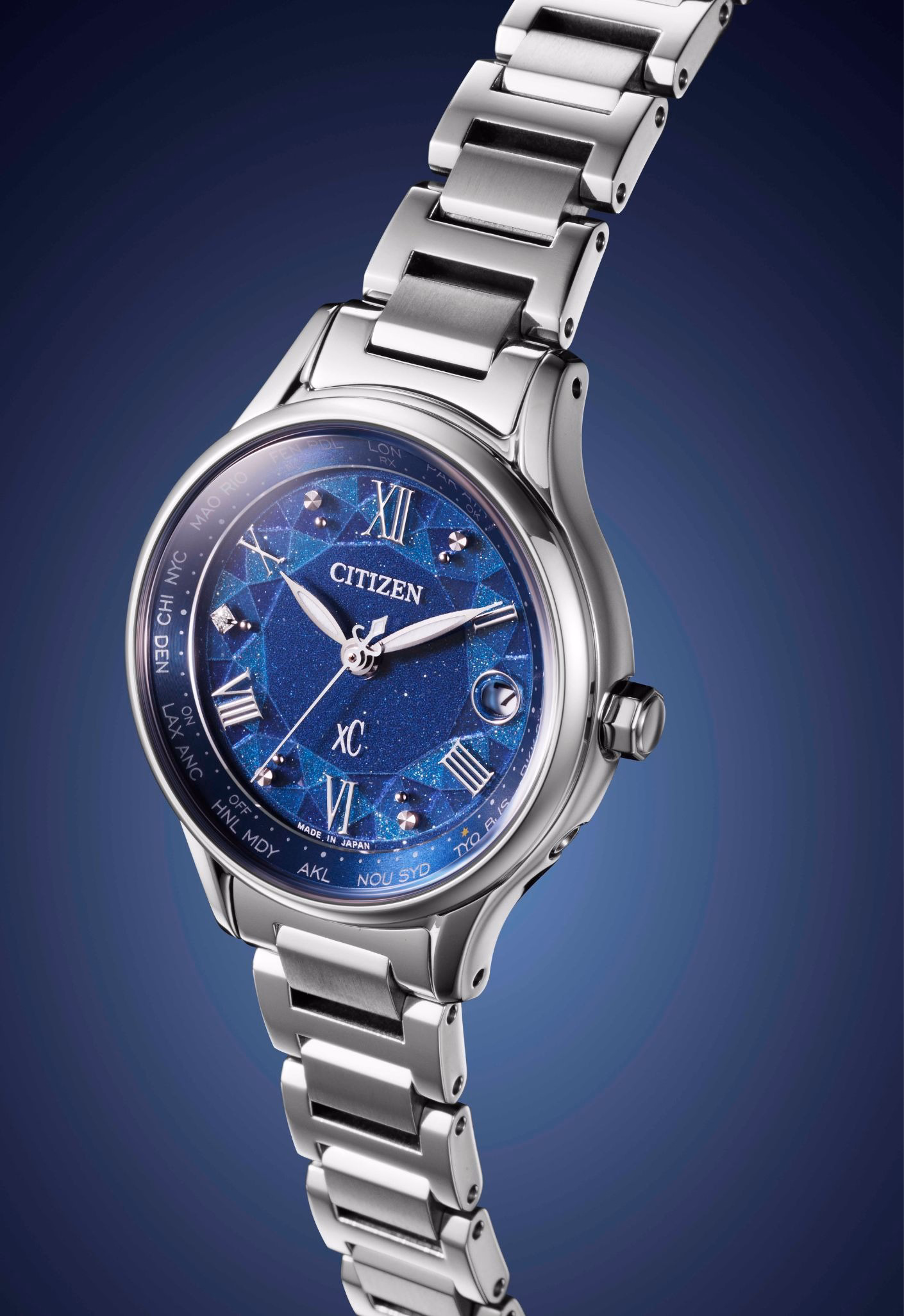 CITIZEN 星辰 xC DEAR Collection 冬日琉光列 限量光動能電波女錶 EC1160-71L：圖片 4
