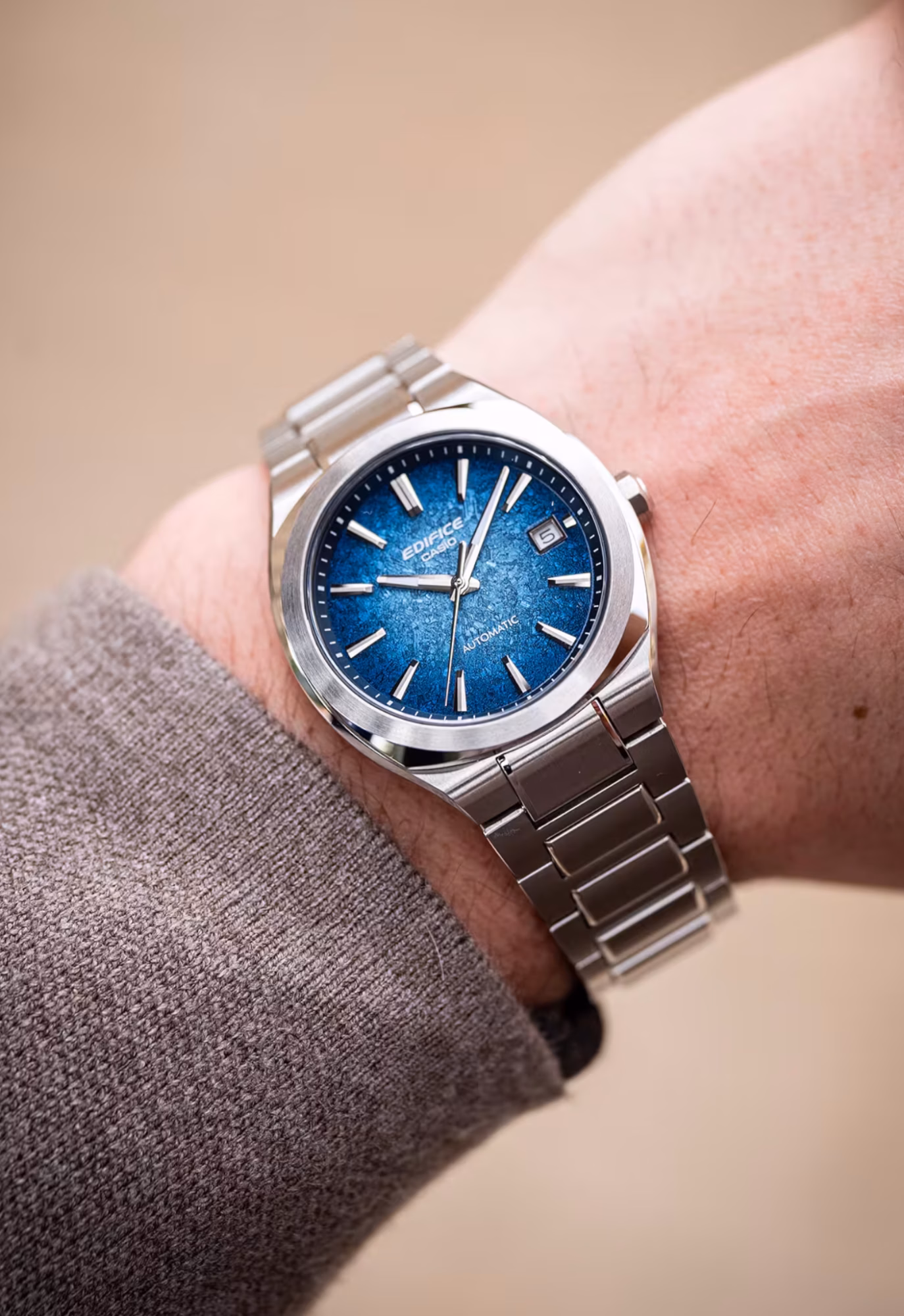 CASIO 卡西歐 EDIFICE EFK-200D-2A 電鑄質感錶盤 機械錶