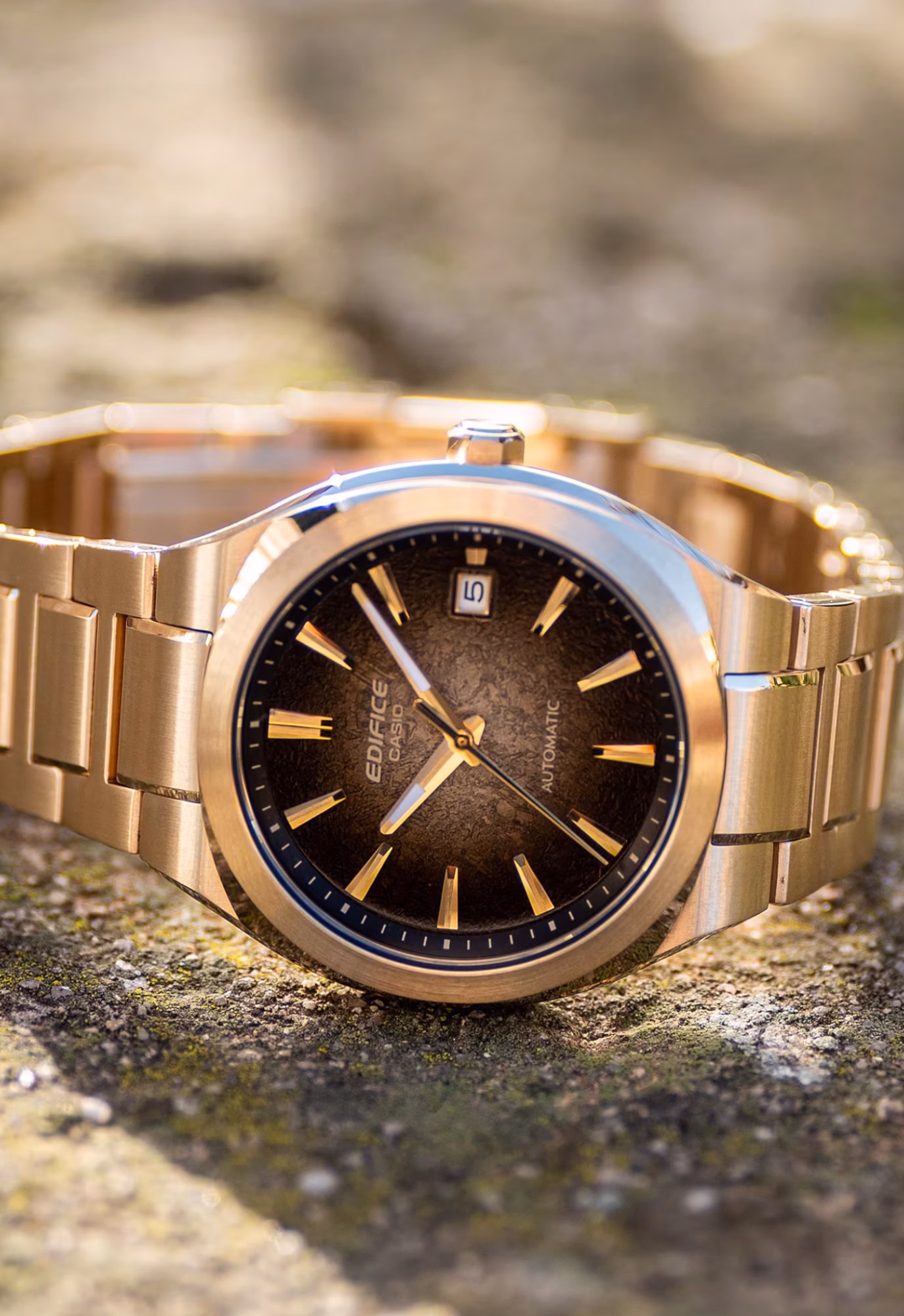 CASIO 卡西歐 EDIFICE EFK-200DG-5A 電鑄質感錶盤 機械錶
