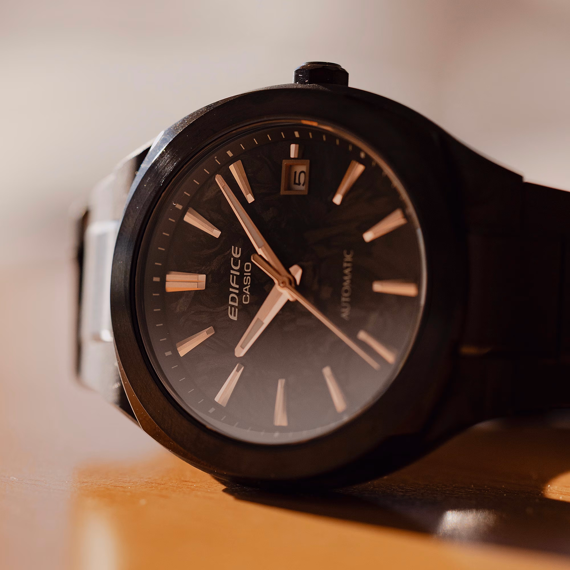 CASIO 卡西歐 EDIFICE EFK-200XPB-1A 鍛造碳纖維錶盤 機械錶