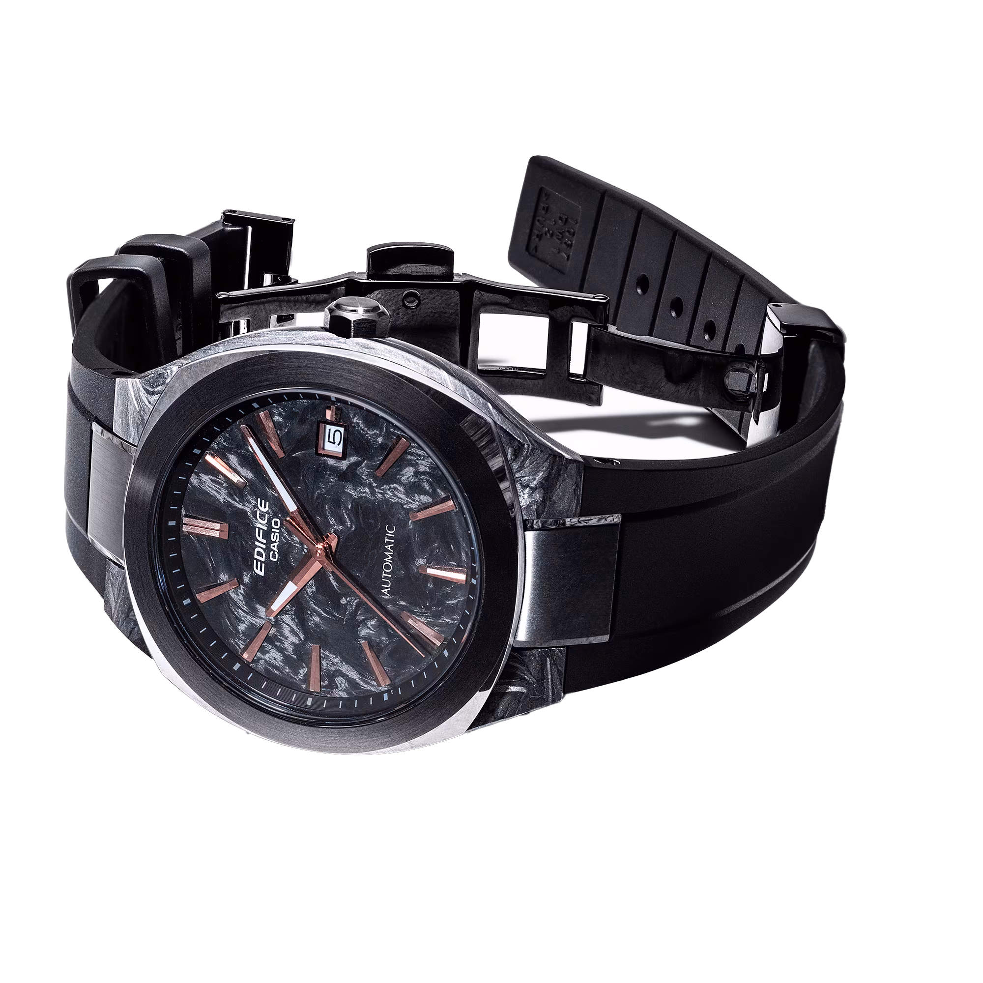 CASIO 卡西歐 EDIFICE EFK-200XPB-1A 鍛造碳纖維錶盤 機械錶