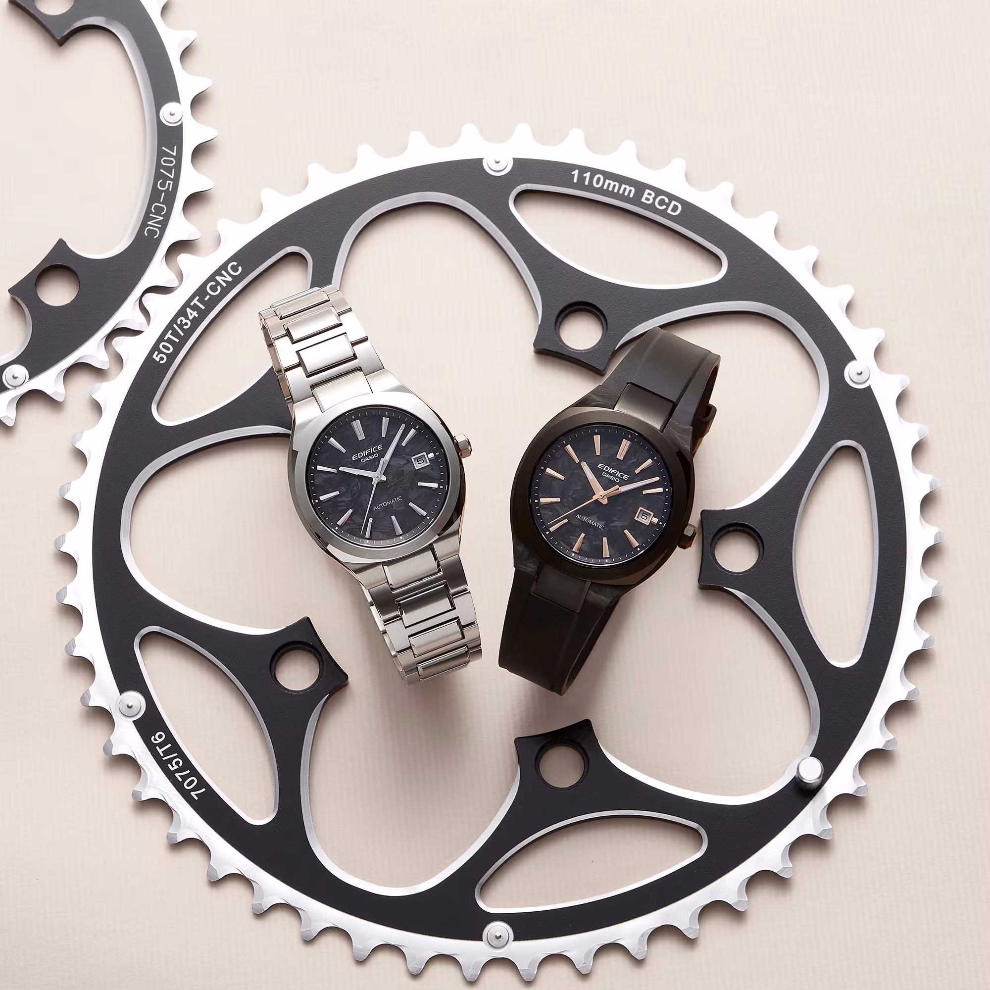 CASIO 卡西歐 EDIFICE EFK-200XPB-1A 鍛造碳纖維錶盤 機械錶
