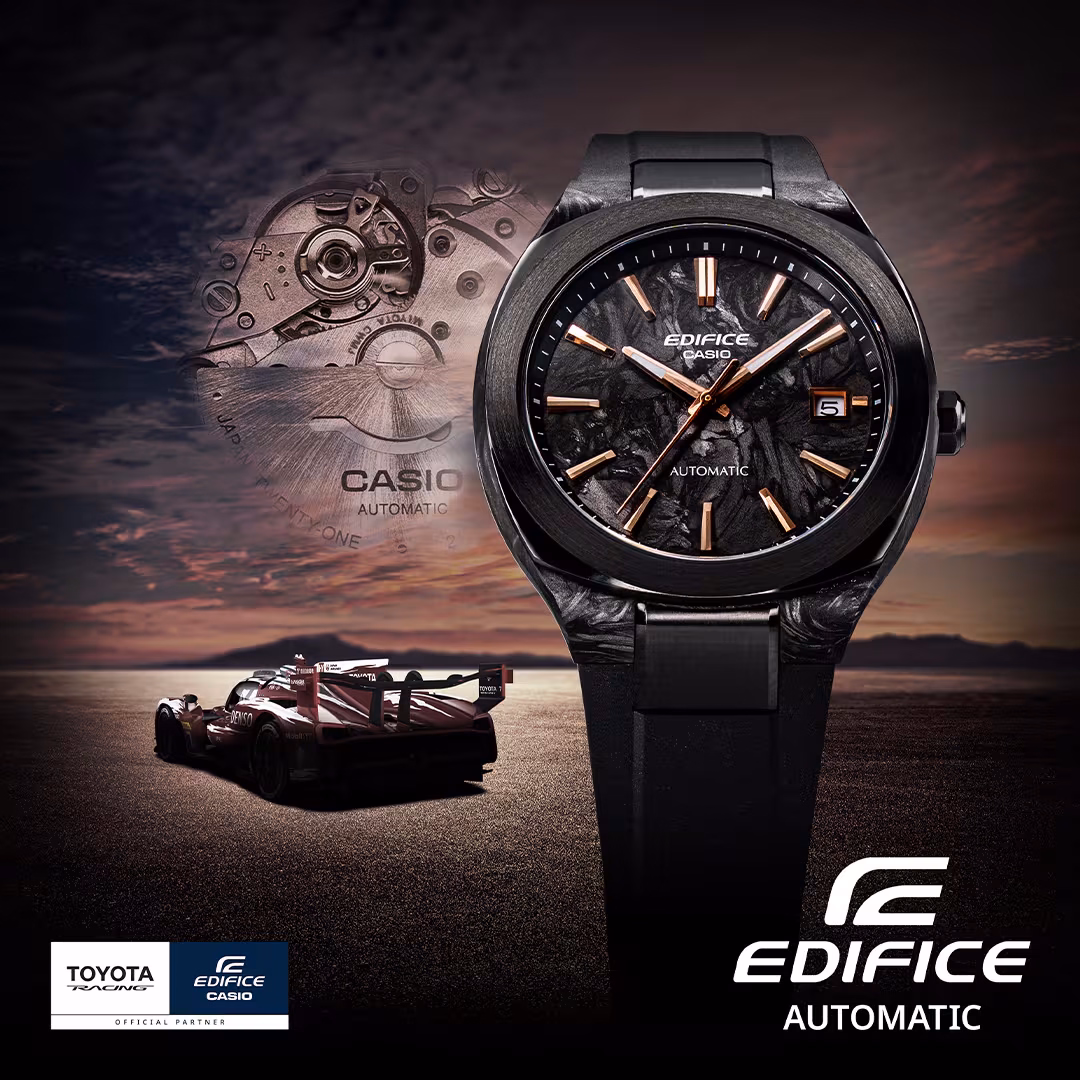 CASIO 卡西歐 EDIFICE EFK-200XPB-1A 鍛造碳纖維錶盤 機械錶
