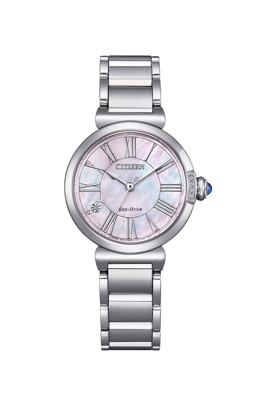 CITIZEN 星辰 L系列 白蝶貝光動能女錶 EM1060-87Y