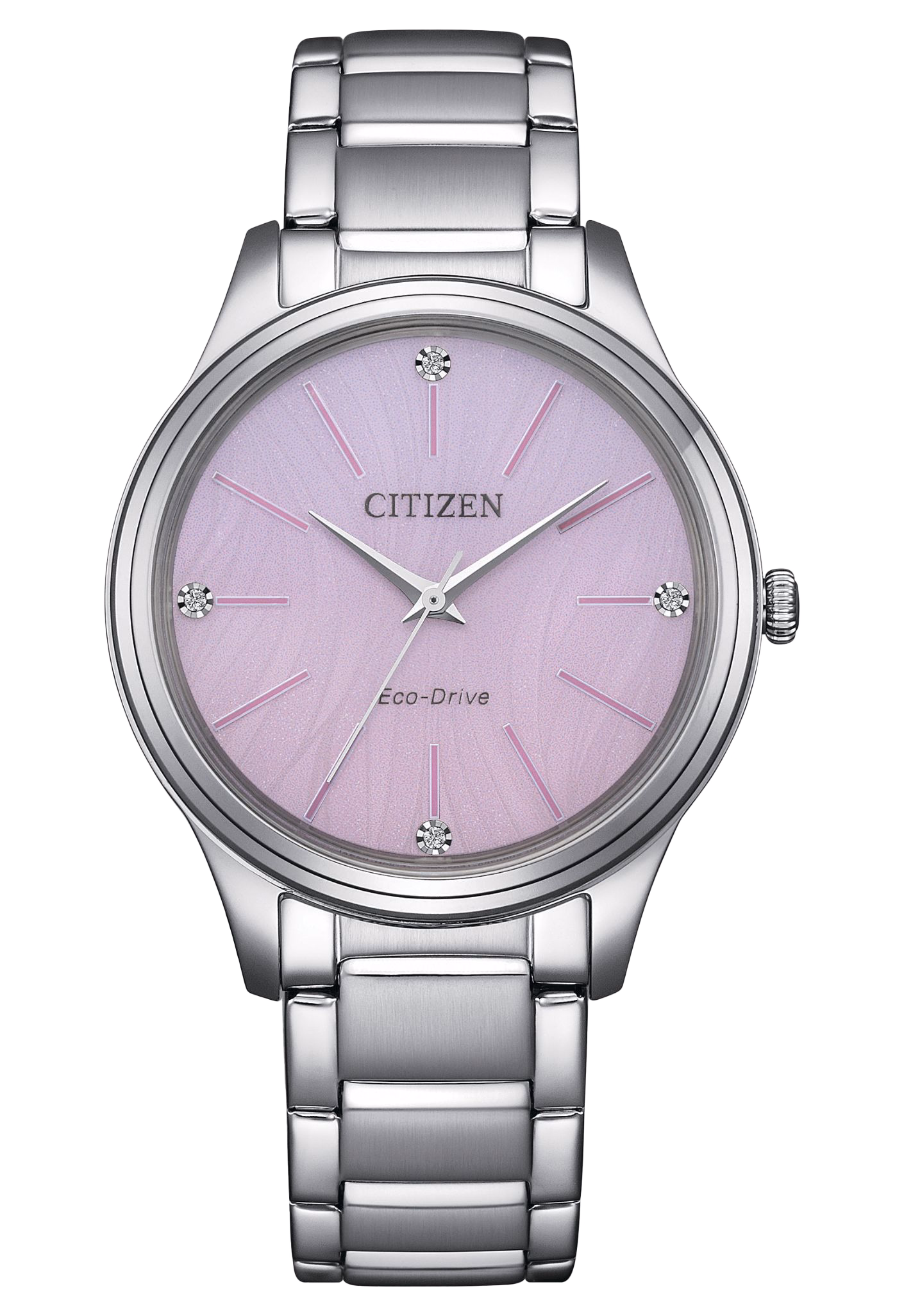 CITIZEN 星辰 LADY'S 晶鑽紫面 光動能女錶 EM1220-58X：圖片 1