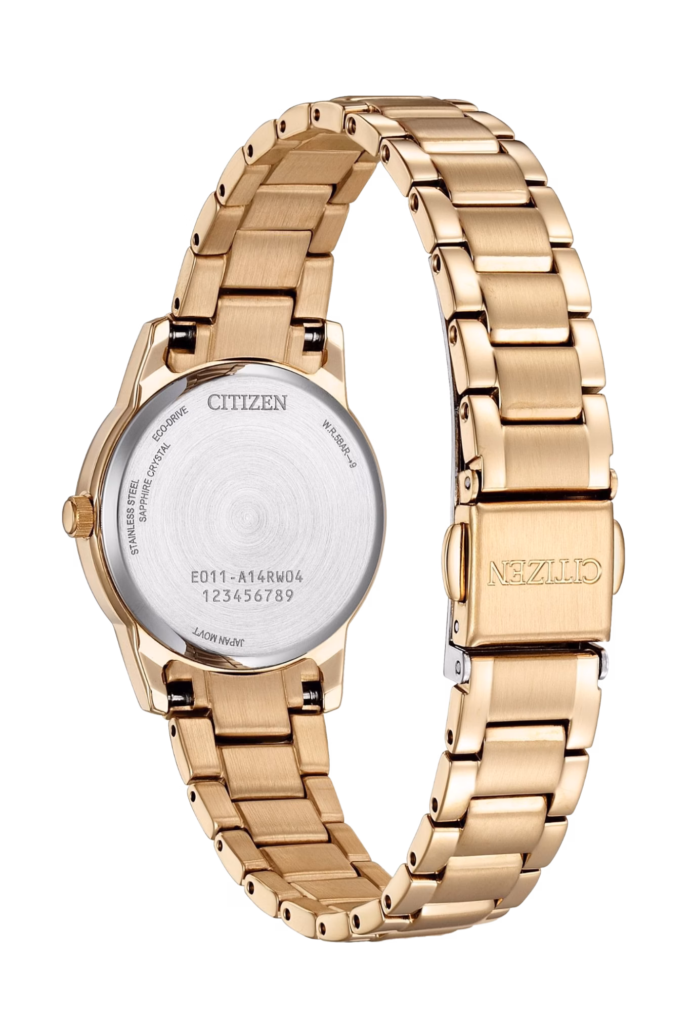 CITIZEN 星辰 Eco-Drive 簡約三針情侶對錶女錶 玫瑰金 EW2313-93A