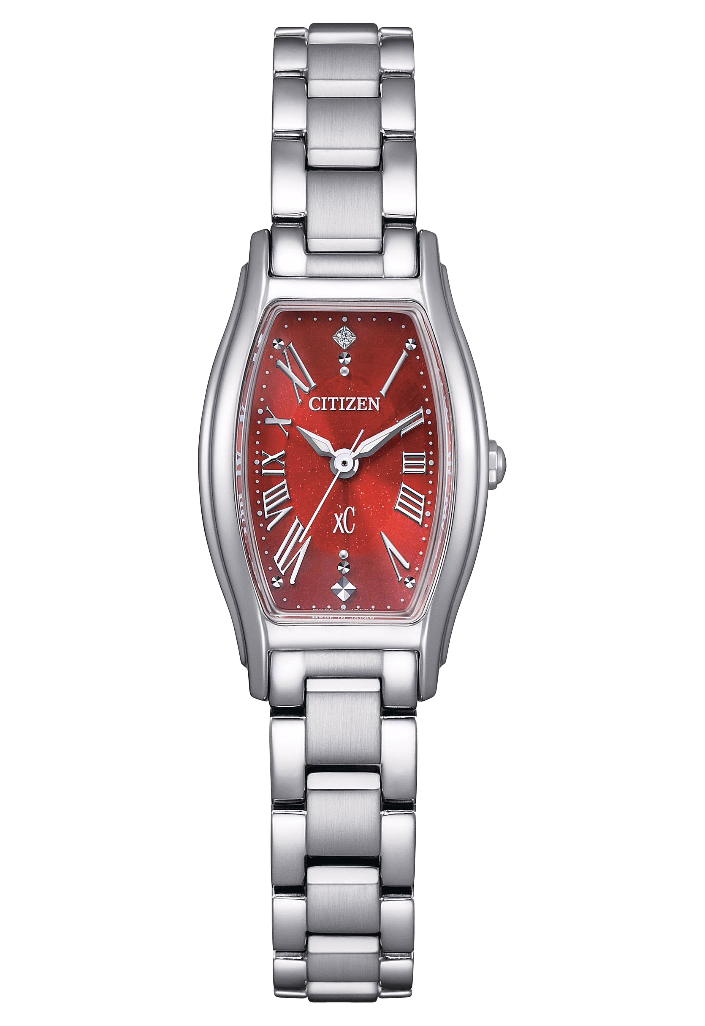 CITIZEN 星辰 xC  紅面酒桶型 光動能女錶 EW5541-50W：圖片 1