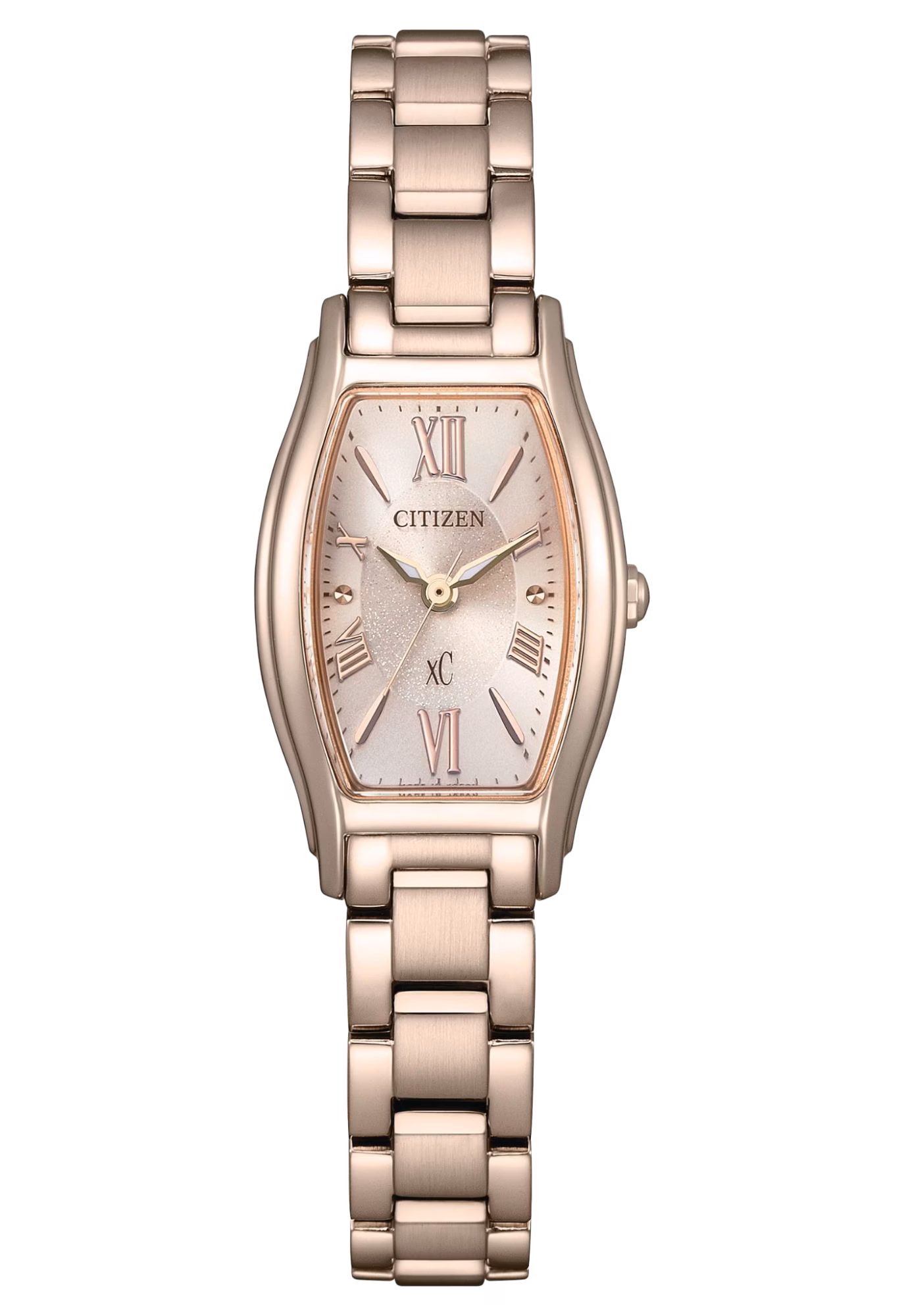 CITIZEN 星辰 xC Sakura pink 櫻花粉紅金酒桶型 光動能女錶 EW5546-56X