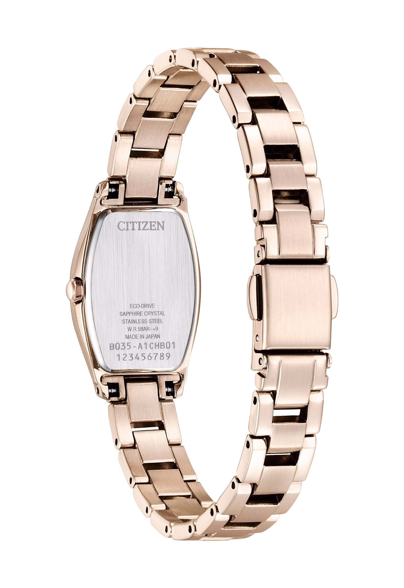CITIZEN 星辰 xC  Sakura pink 櫻花粉紅金酒桶型 光動能女錶 EW5546-56X：圖片 2