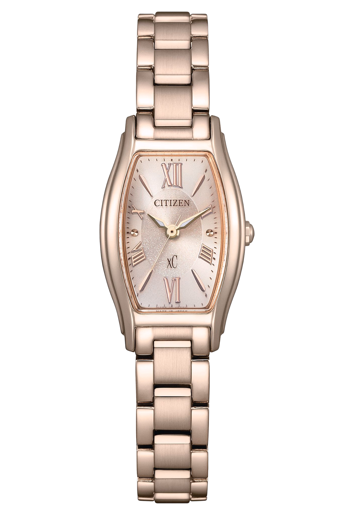 CITIZEN 星辰 xC  Sakura pink 櫻花粉紅金酒桶型 光動能女錶 EW5546-56X：圖片 1