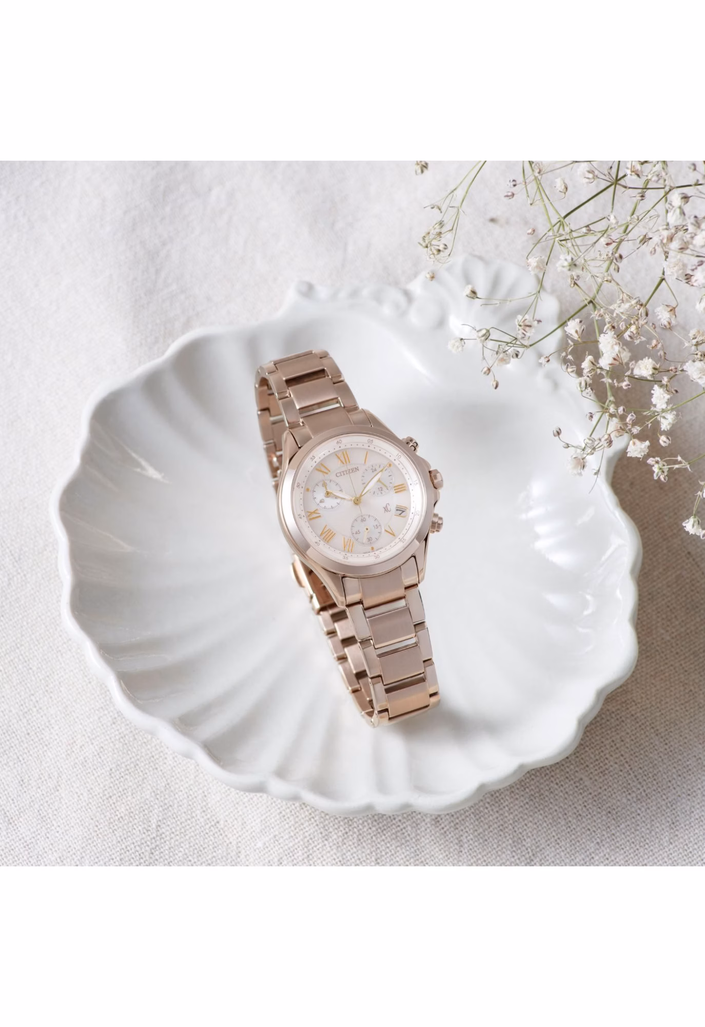 CITIZEN 星辰 xC Sakura pink 櫻花粉紅 光動能女錶 FB1405-58A