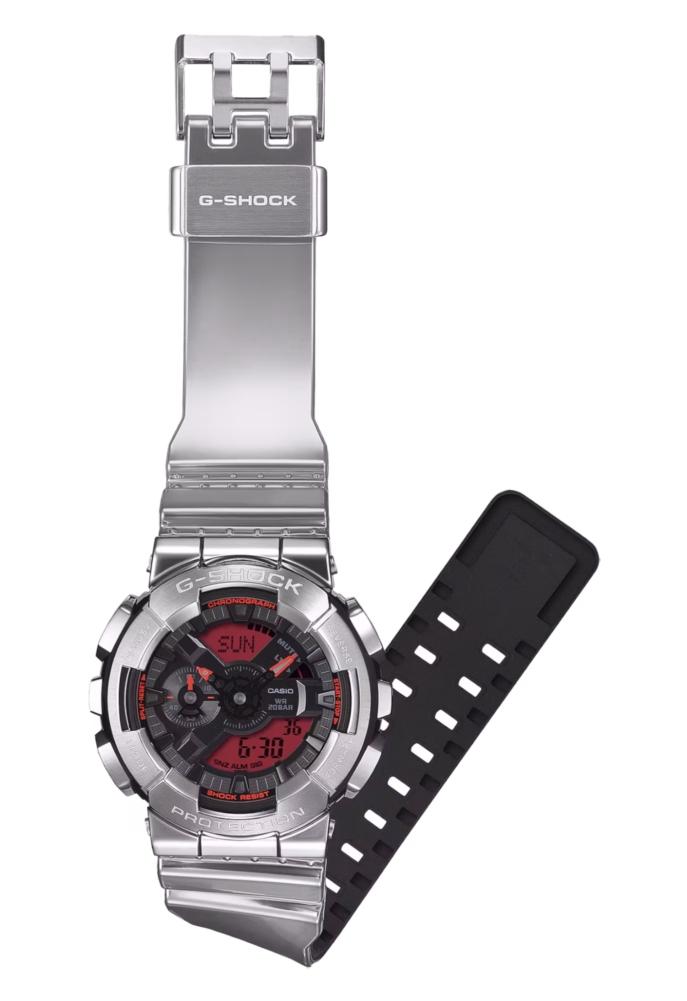 CASIO 卡西歐 G-SHOCK GM-110YRA-8A 金屬 數位指針雙顯錶
