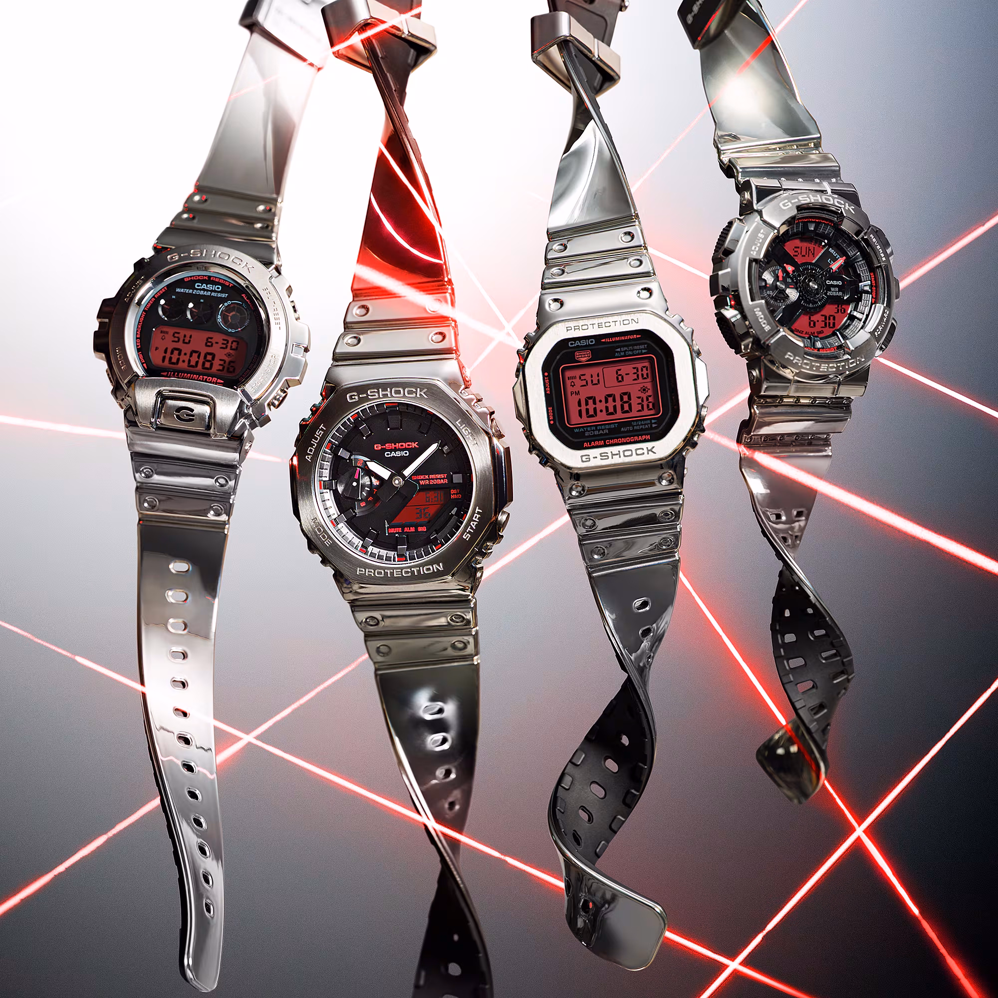 CASIO 卡西歐 G-SHOCK GM-2100YRA-8A 八角金屬 數位指針雙顯錶