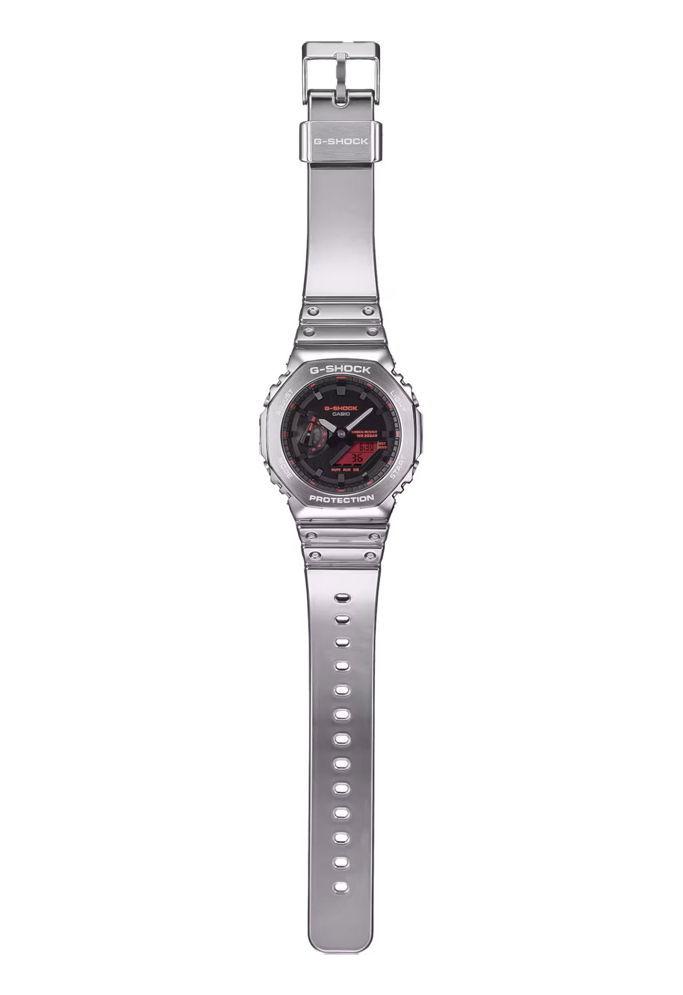 CASIO 卡西歐 G-SHOCK GM-2100YRA-8A 八角金屬 數位指針雙顯錶
