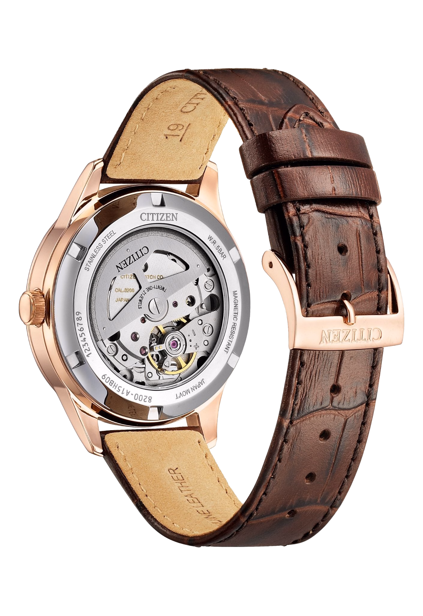 CITIZEN 星辰 Mechanical 經典簡約皮革款機械錶 NY4062-04X：圖片 2