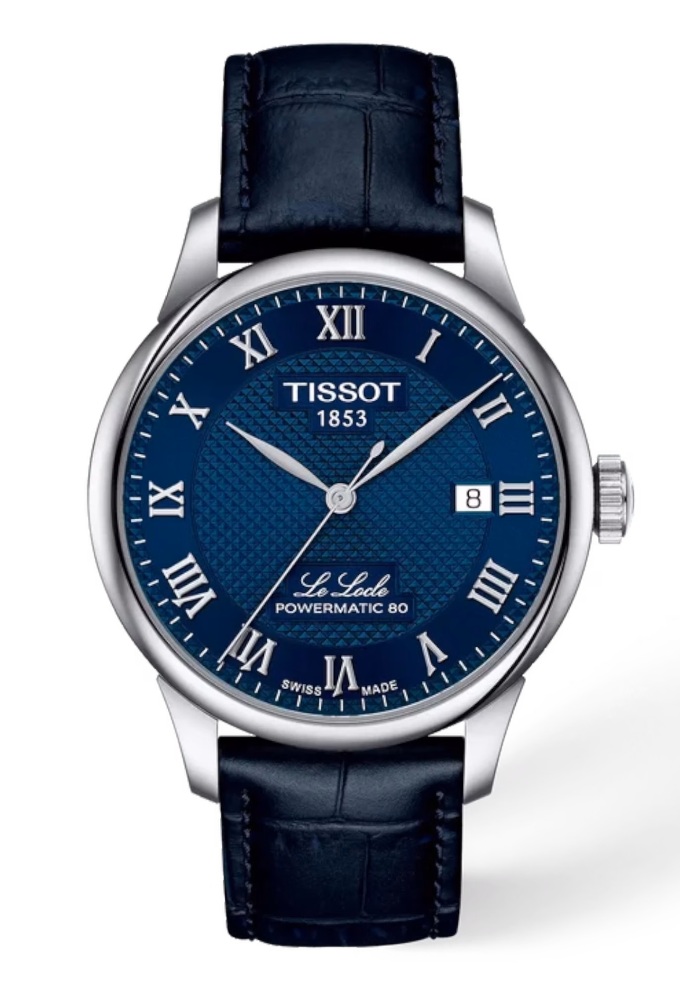 TISSOT 天梭 Le Locle Powermatic 80 力洛克 皮革藍 機械錶 T006.407.16.043.00