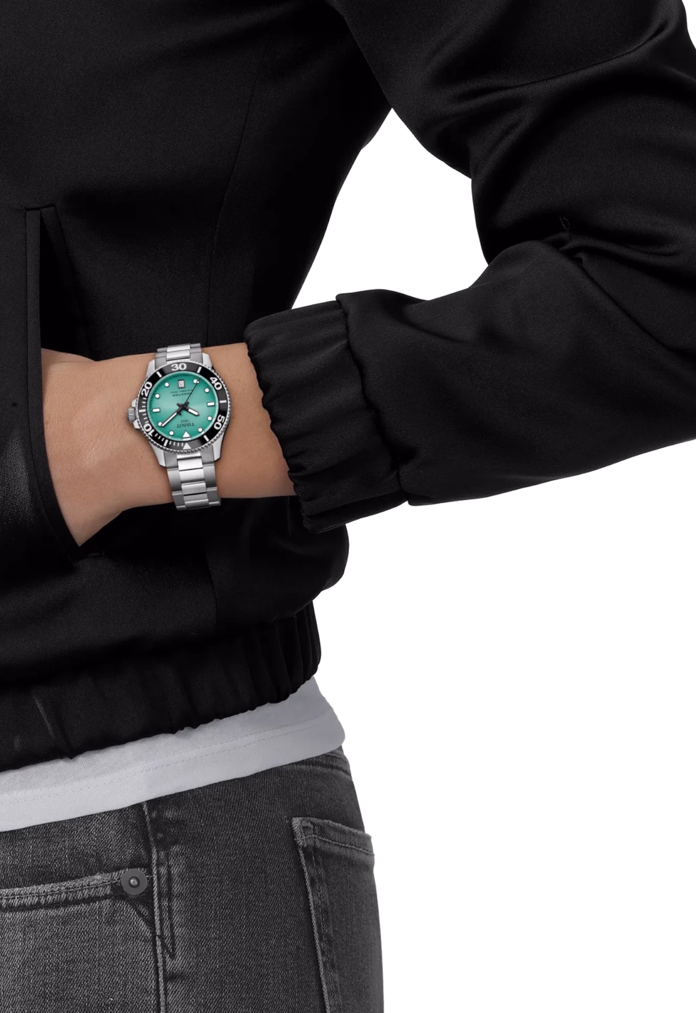 TISSOT 天梭 Seastar 1000 36mm 綠海星潛水錶 T120.210.11.091.00：圖片 5