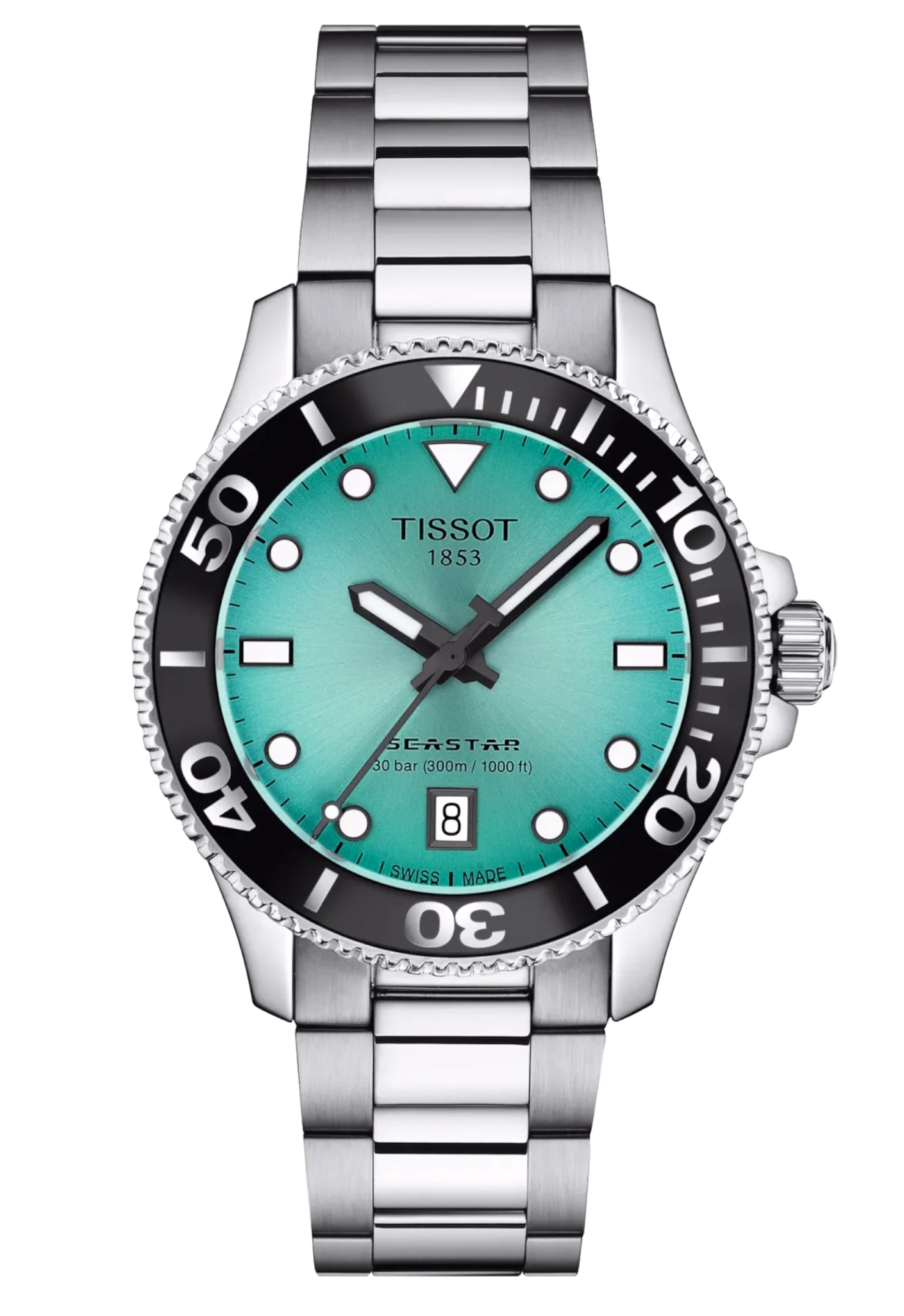 TISSOT 天梭 Seastar 1000 36mm 綠海星潛水錶 T120.210.11.091.00：圖片 1