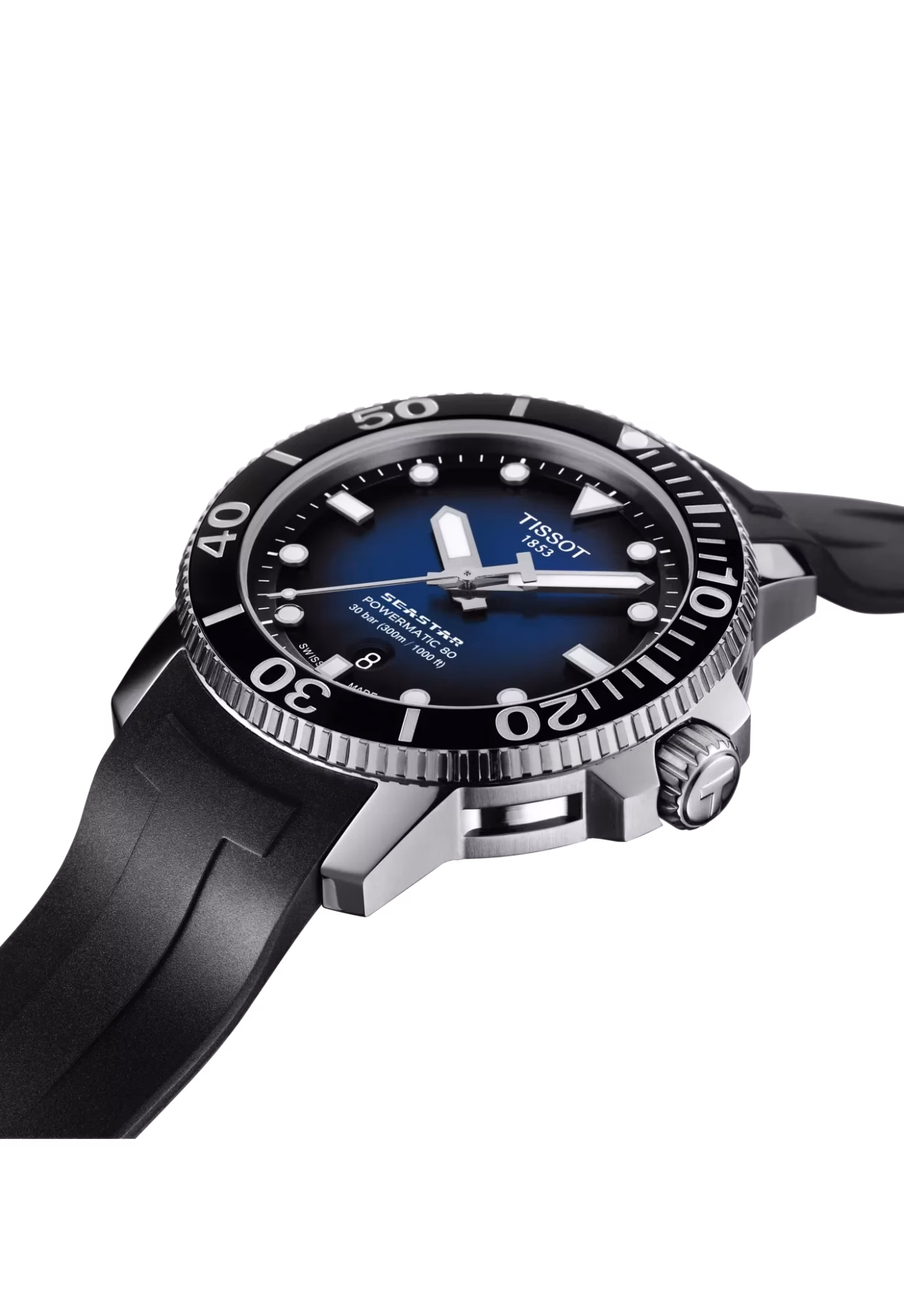 TISSOT 天梭 Seastar 1000 Powermatic 80 43mm 藍海星潛水錶 T120.407.17.041.00