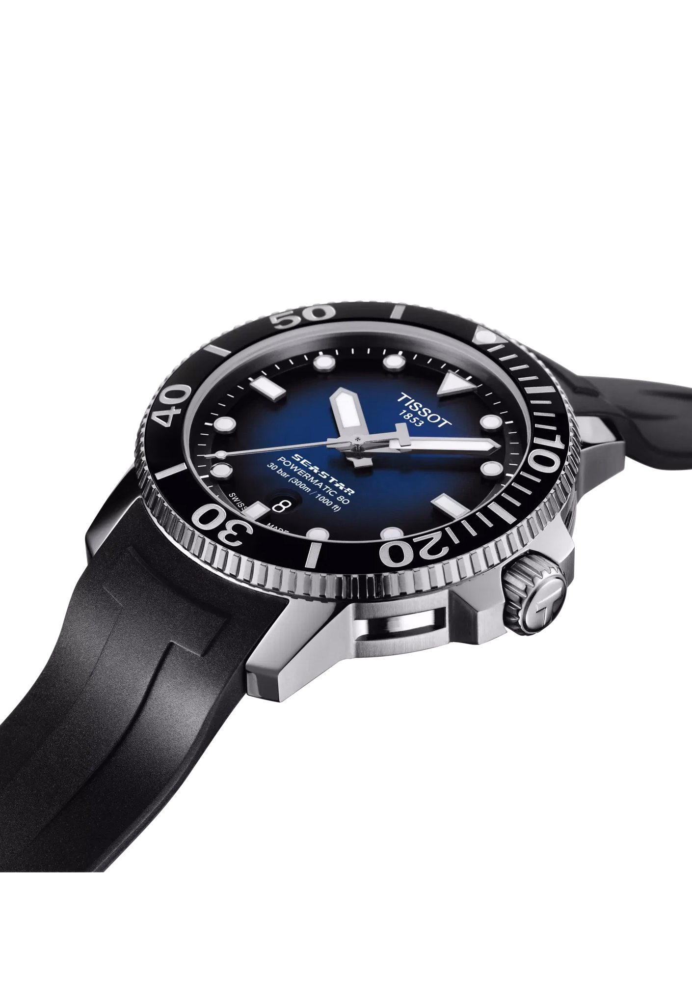 TISSOT 天梭 Seastar 1000 Powermatic 80 43mm 藍海星潛水錶 T120.407.17.041.00：圖片 4