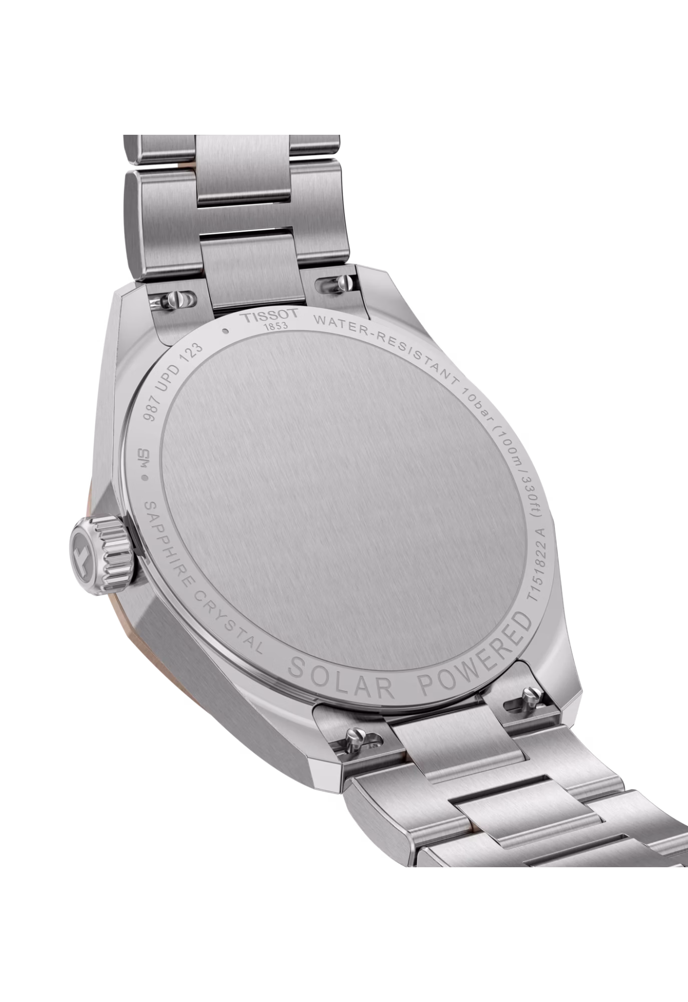TISSOT 天梭 PRC 100 Solar Quartz 34mm 玫瑰金 12邊形太陽能腕錶 T151.822.22.111.00