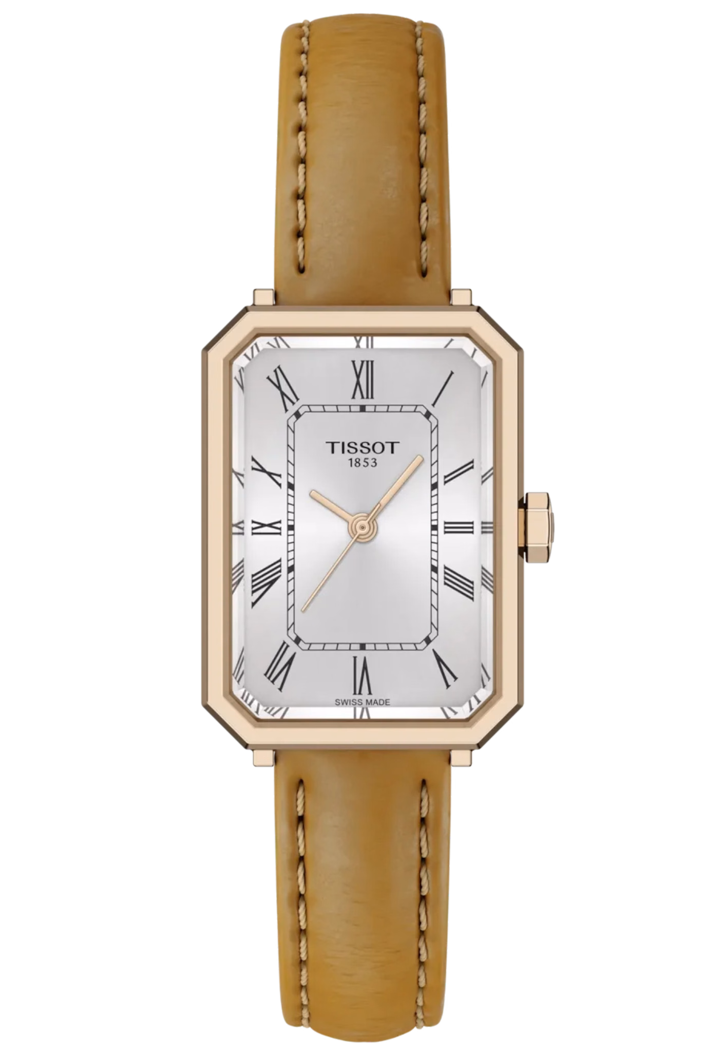 TISSOT 天梭 SRV 30mm 銀色 方形女裝腕錶 T160.110.36.033.00：圖片 1