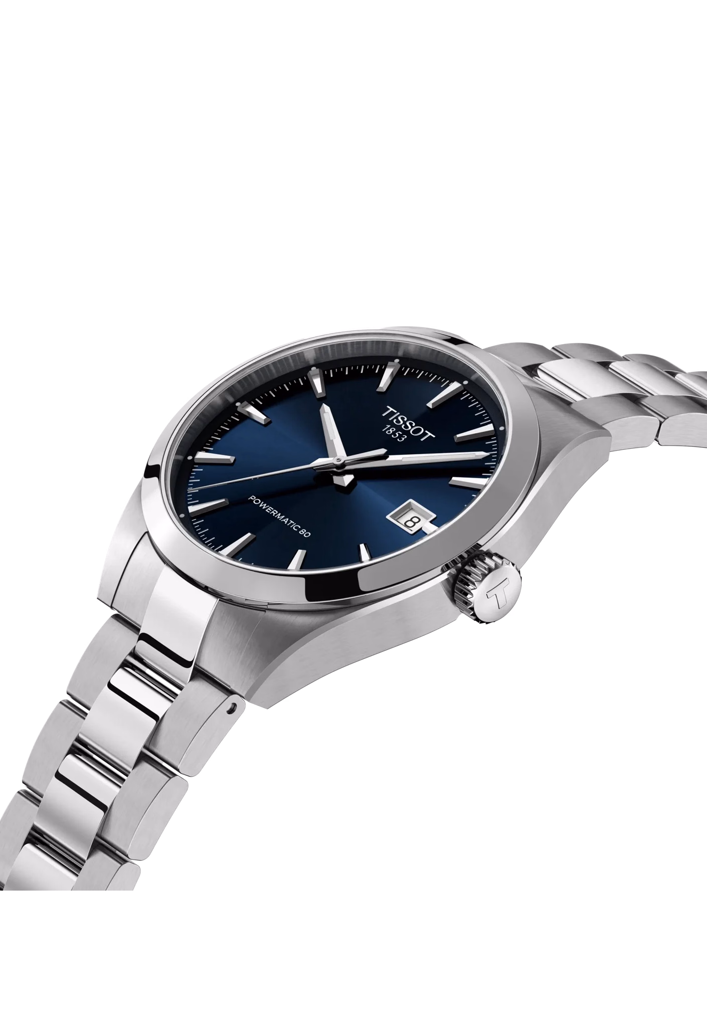 TISSOT 天梭 Gentleman Powermatic 80 Nivachron™游絲 紳士藍機械腕錶 T165.807.11.041.00：圖片 4