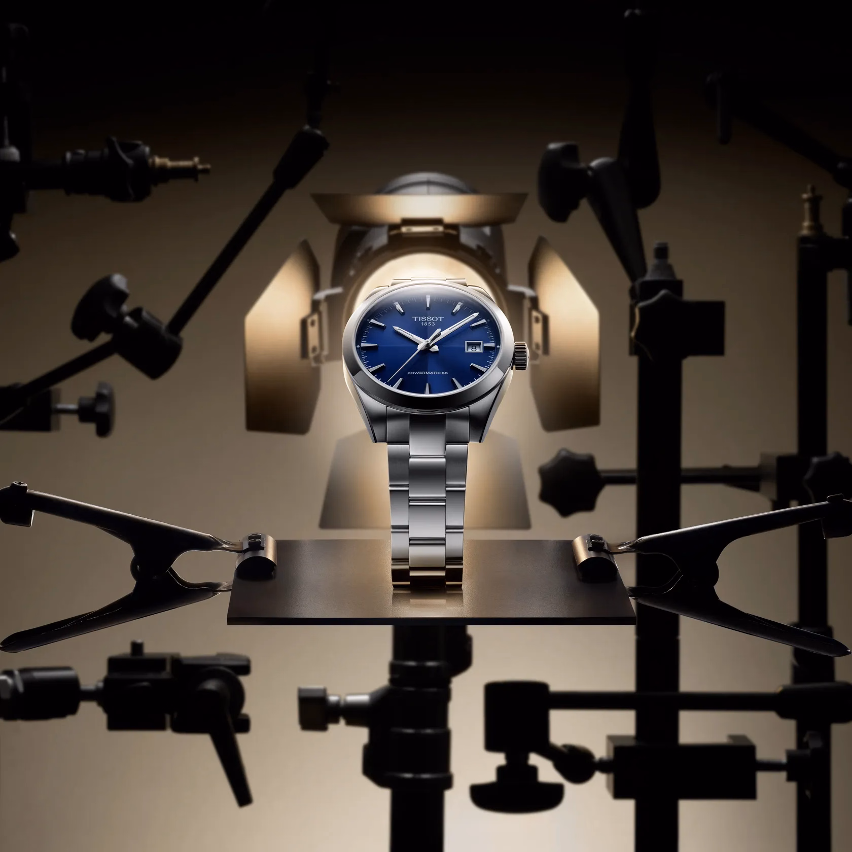 TISSOT 天梭 Gentleman Powermatic 80 Nivachron™游絲 紳士藍機械腕錶 T165.807.11.041.00