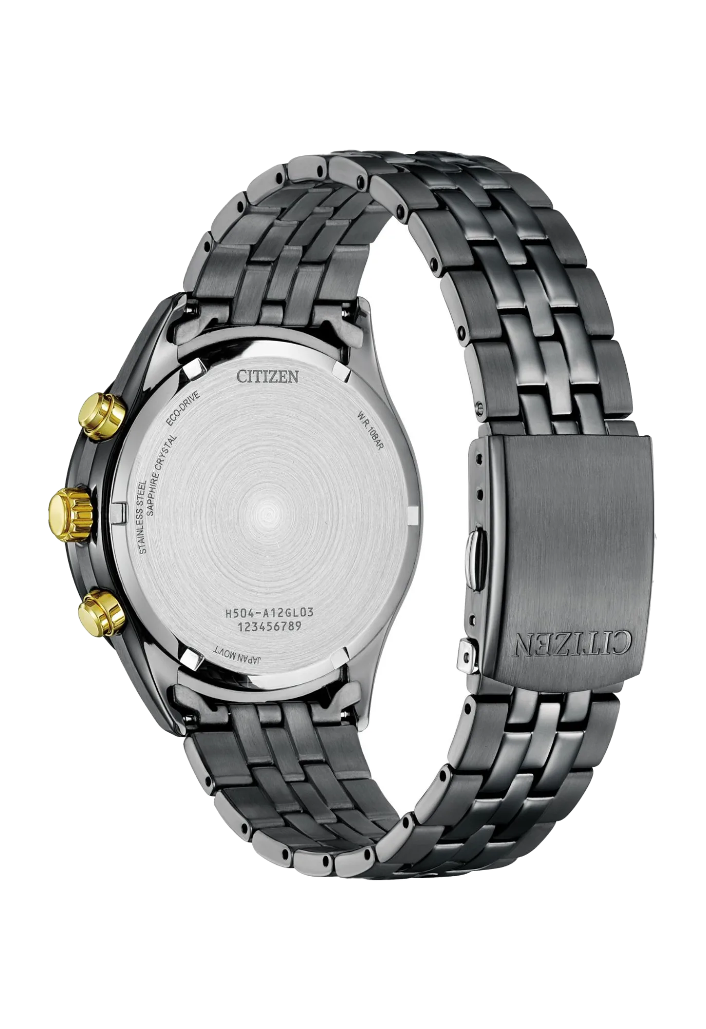 CITIZEN 星辰LIGHT in BLACK 闇影之光 光動能50週年限量 三眼計時手錶 限量(AT2576-68E)