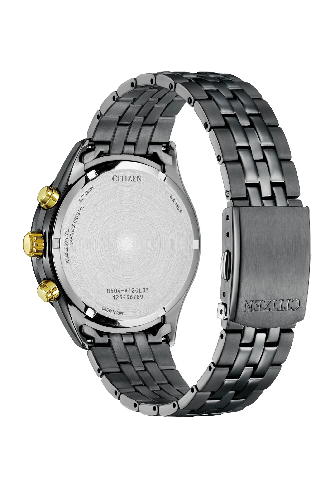 CITIZEN 星辰LIGHT in BLACK 闇影之光 光動能50週年限量 三眼計時手錶 限量(AT2576-68E)：圖片 2