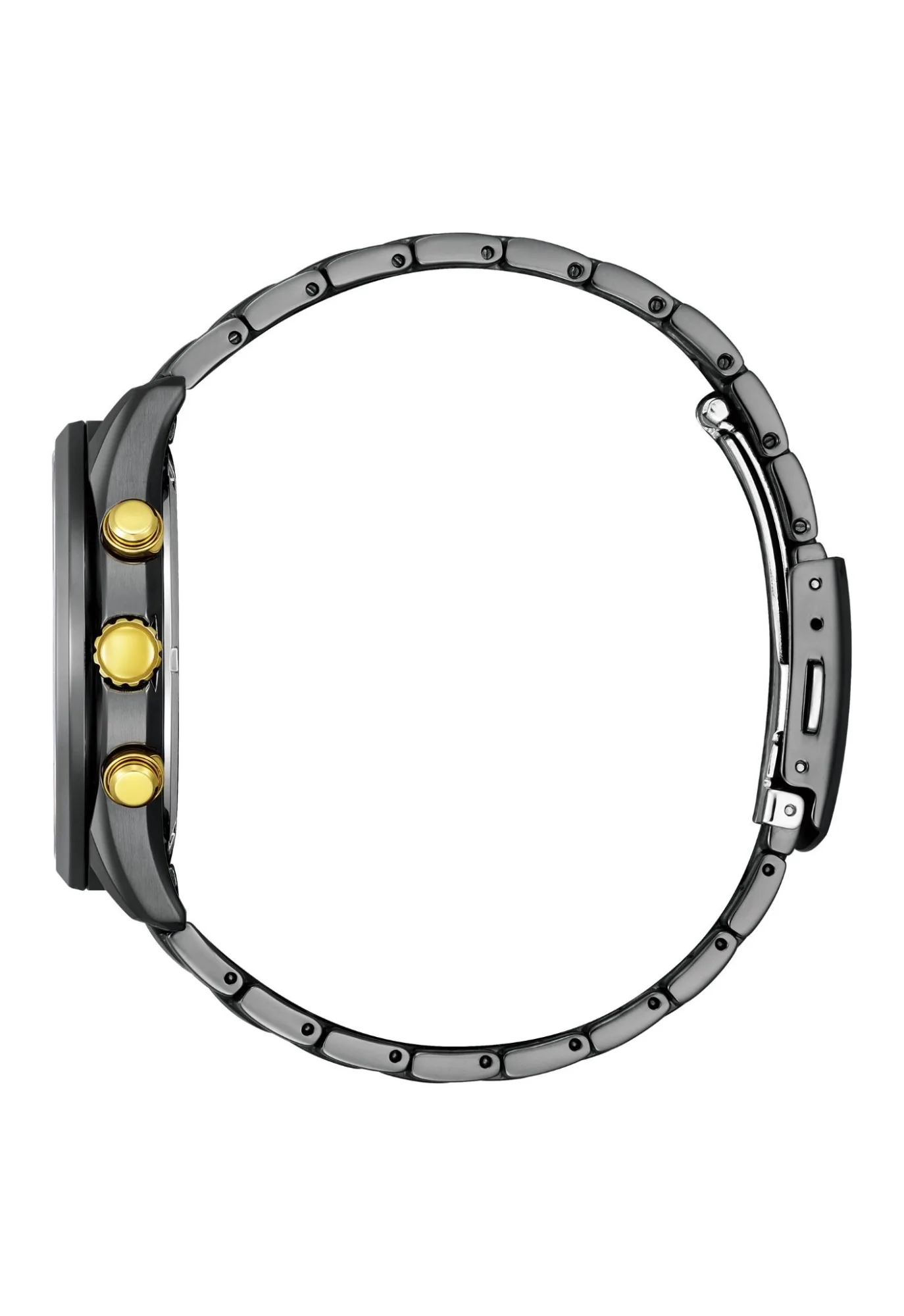 CITIZEN 星辰LIGHT in BLACK 闇影之光 光動能50週年限量 三眼計時手錶 限量(AT2576-68E)