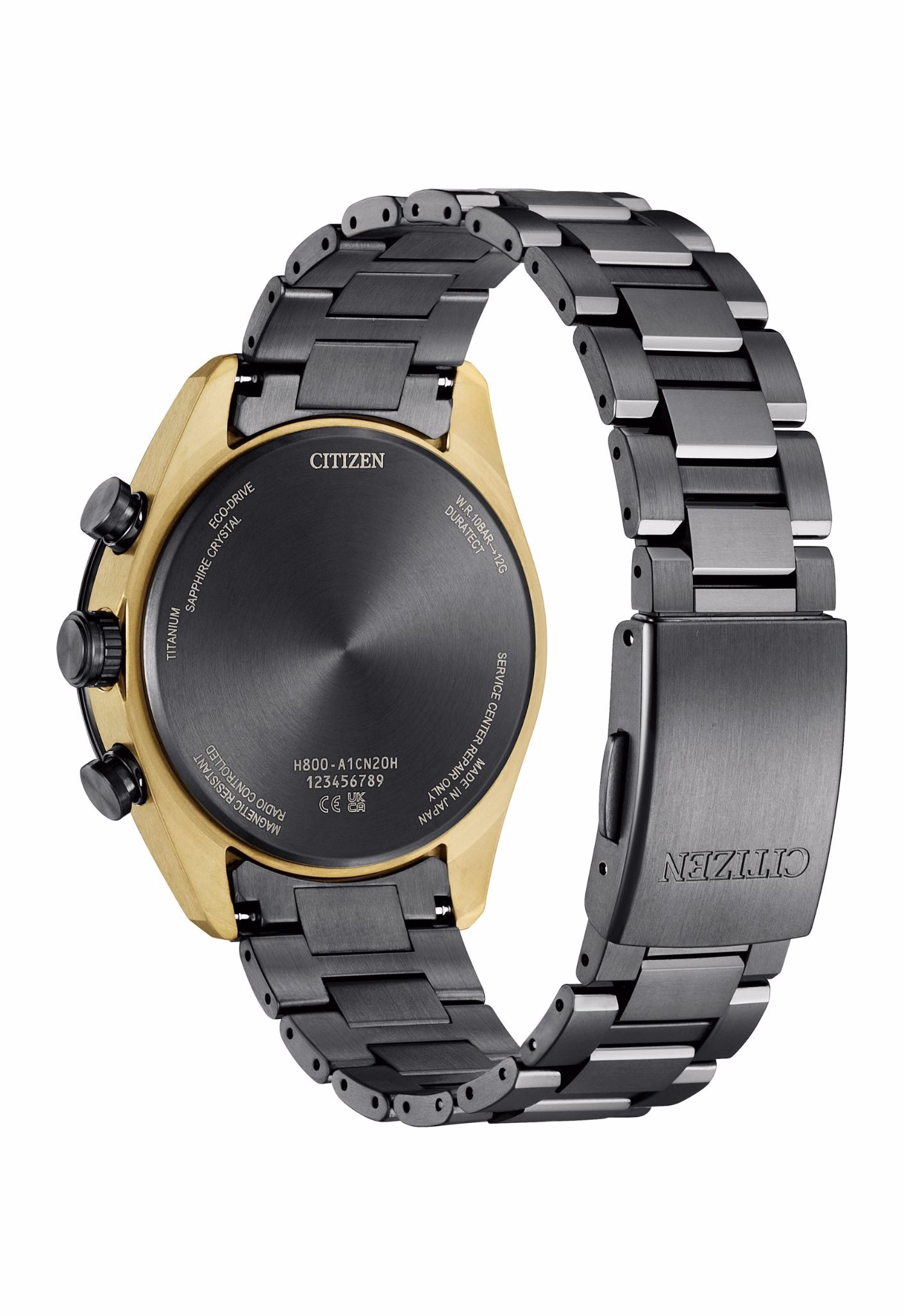 CITIZEN 星辰 LIGHT in BLACK 闇影之光 光動能50週年限量 鈦金屬電波萬年曆-AT8384-58E：圖片 2