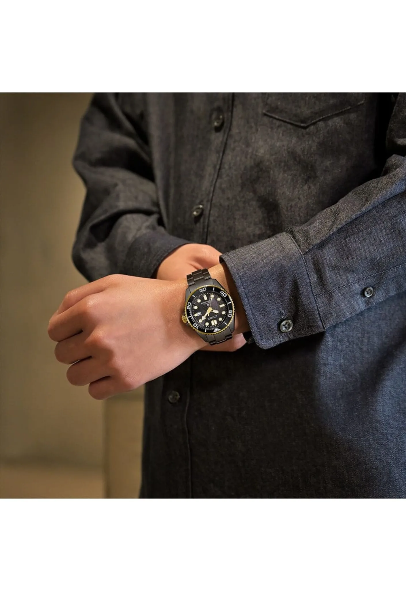 CITIZEN 星辰LIGHT in BLACK 闇影之光 光動能50週年限量 200米潛水錶 限量(BN0264-53E)：圖片 6