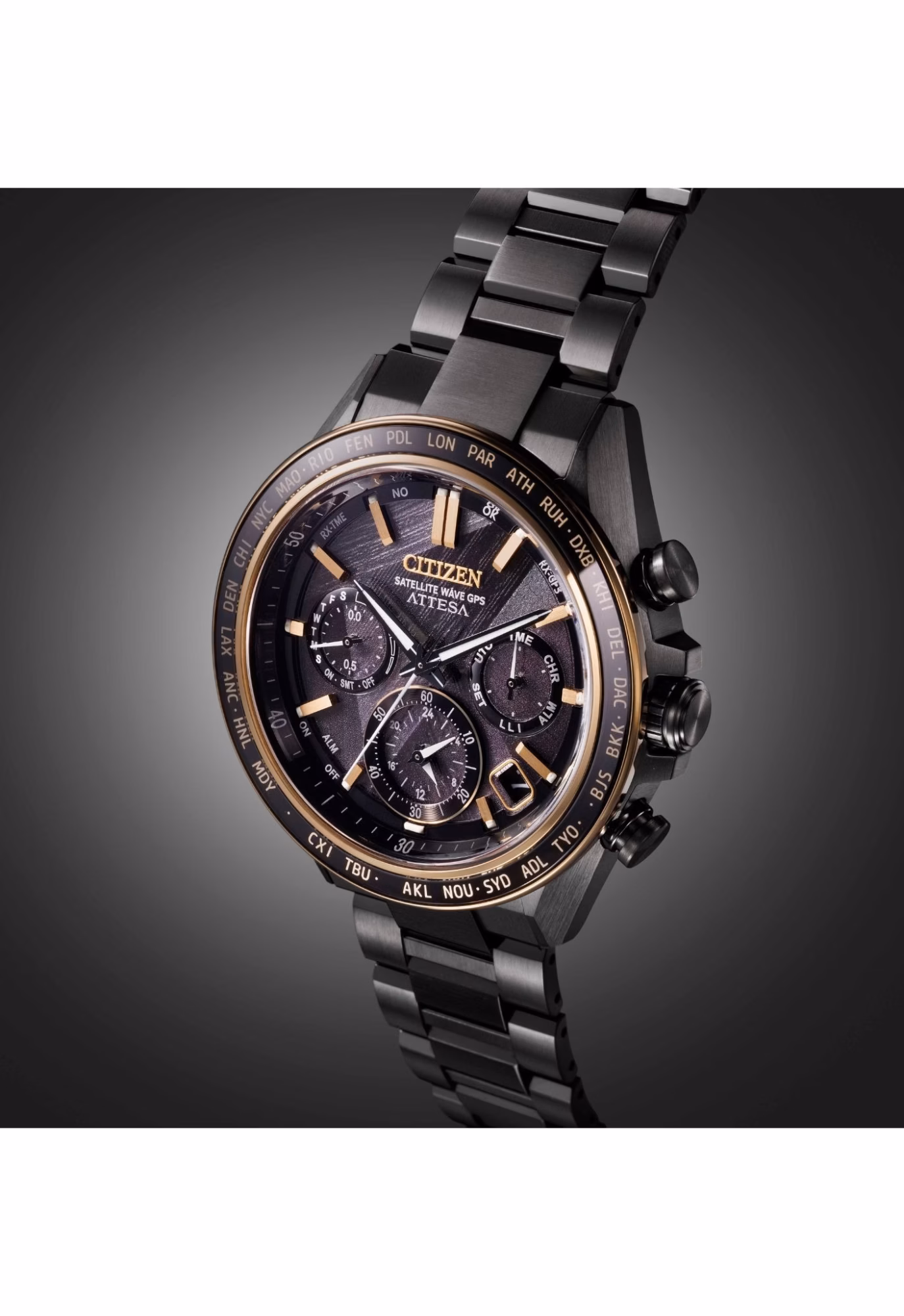CITIZEN 星辰 ATTESA 限量 闇影之光 LIGHT IN BLACK 光動能 鈦輕量 GPS 男錶 CC4078-51E